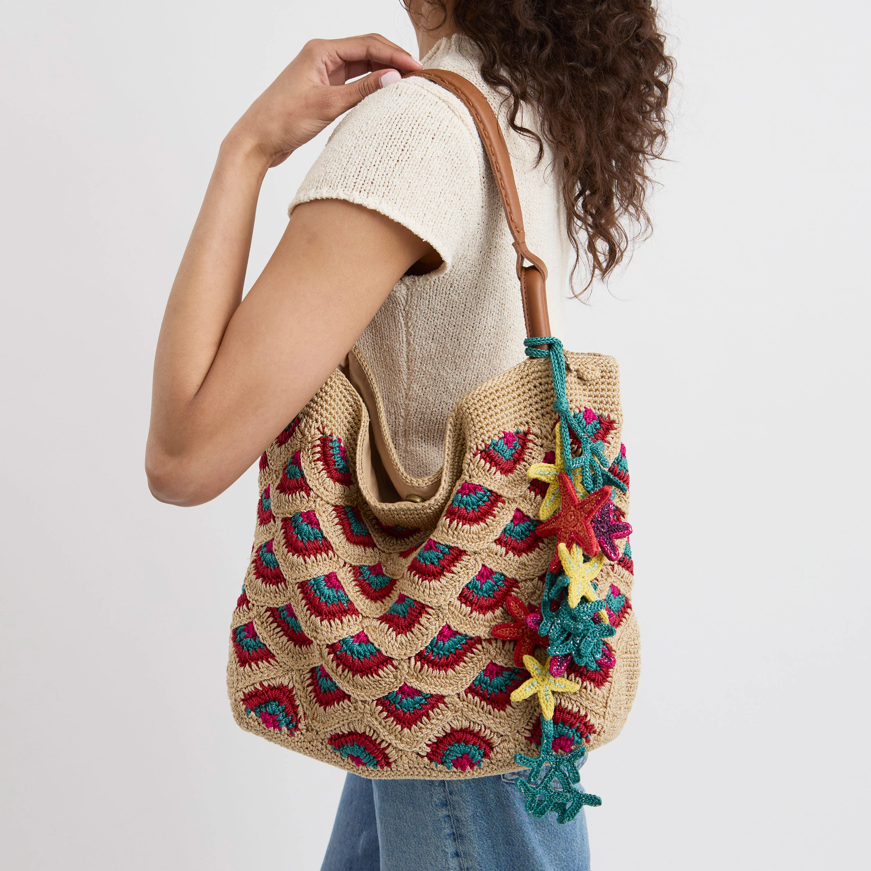 Los Feliz Large Tote - Hand Crochet - Bamboo Mermaid - Image 7