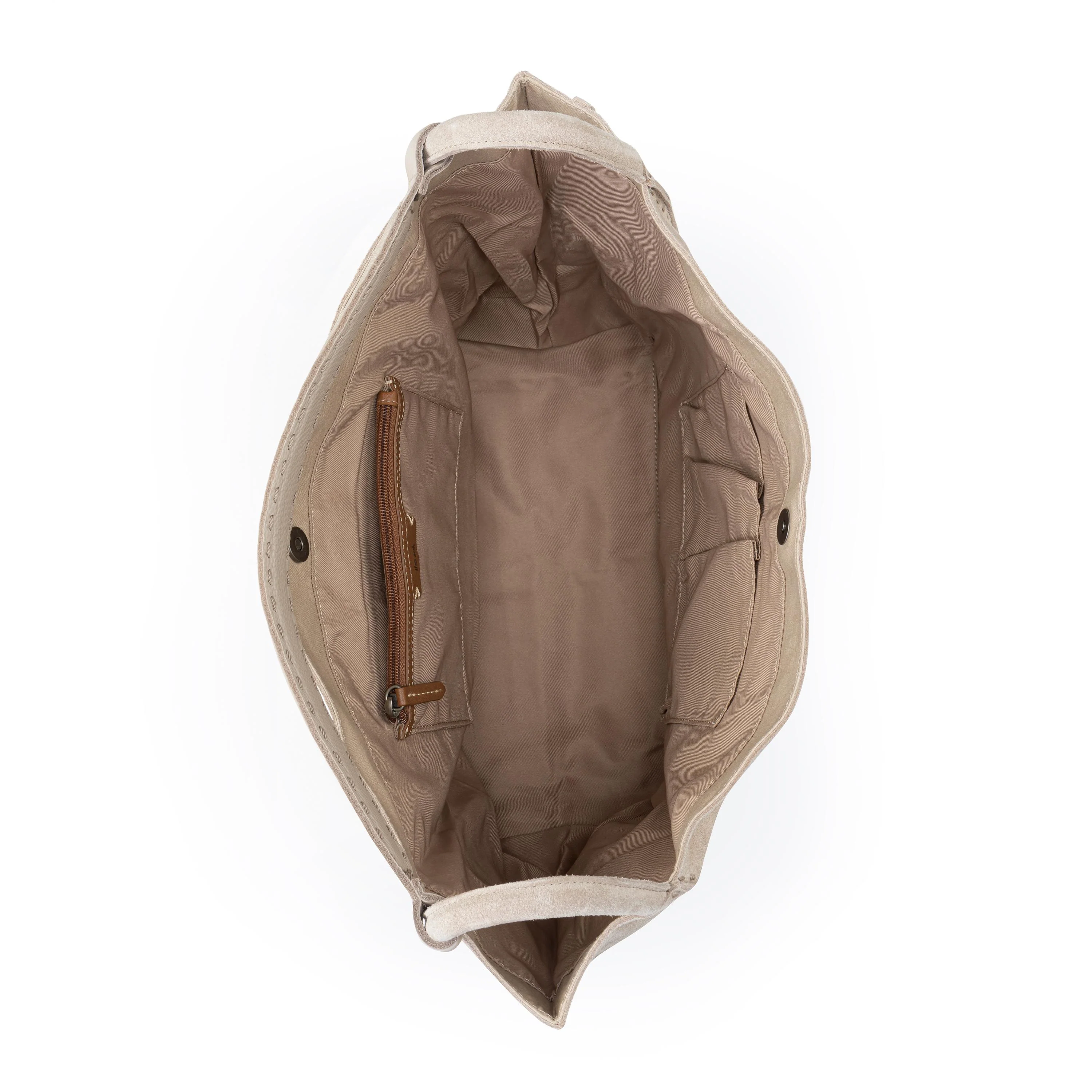 Los Feliz Large Tote - Leather - Sand Suede - Image 4