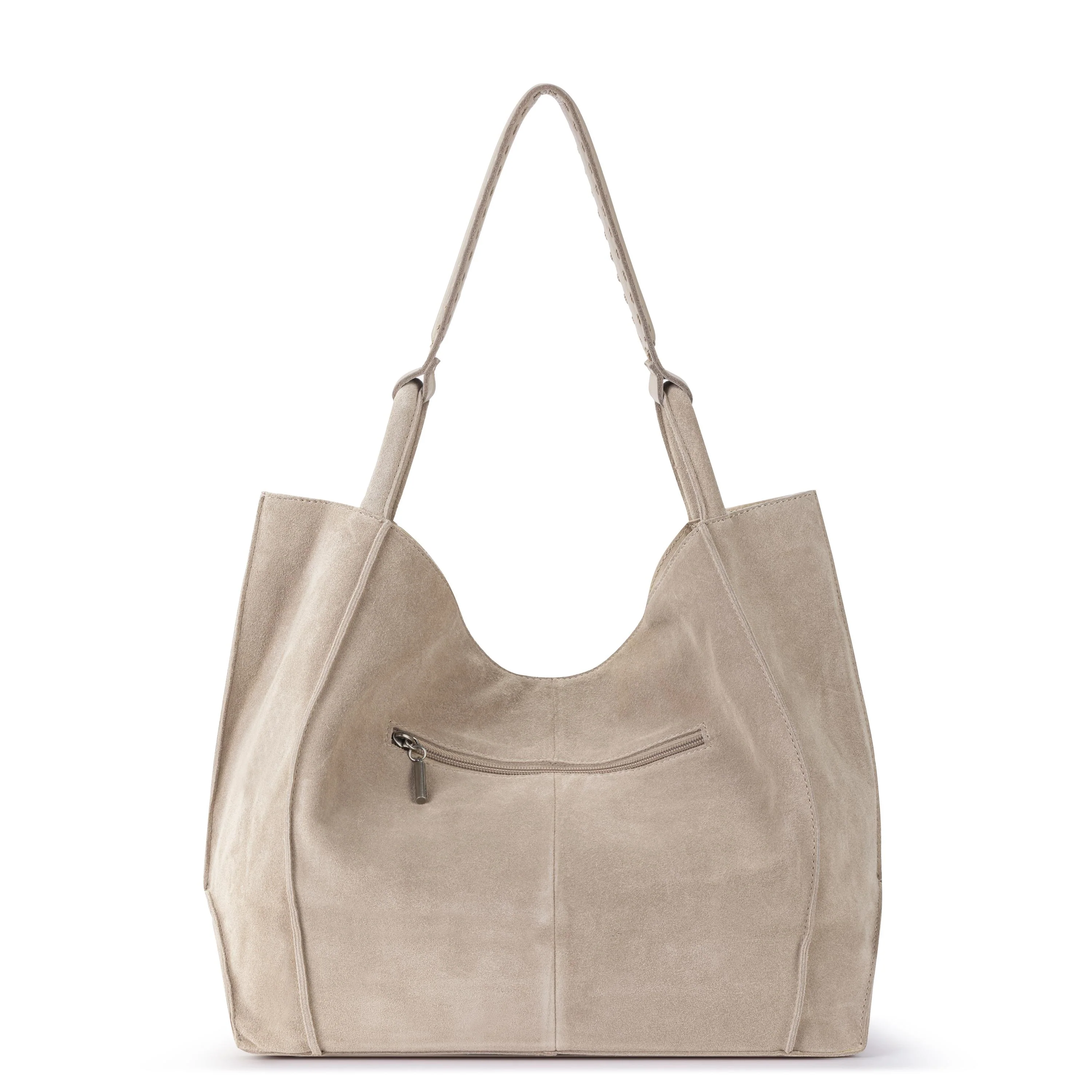 Los Feliz Large Tote - Leather - Sand Suede - Image 5
