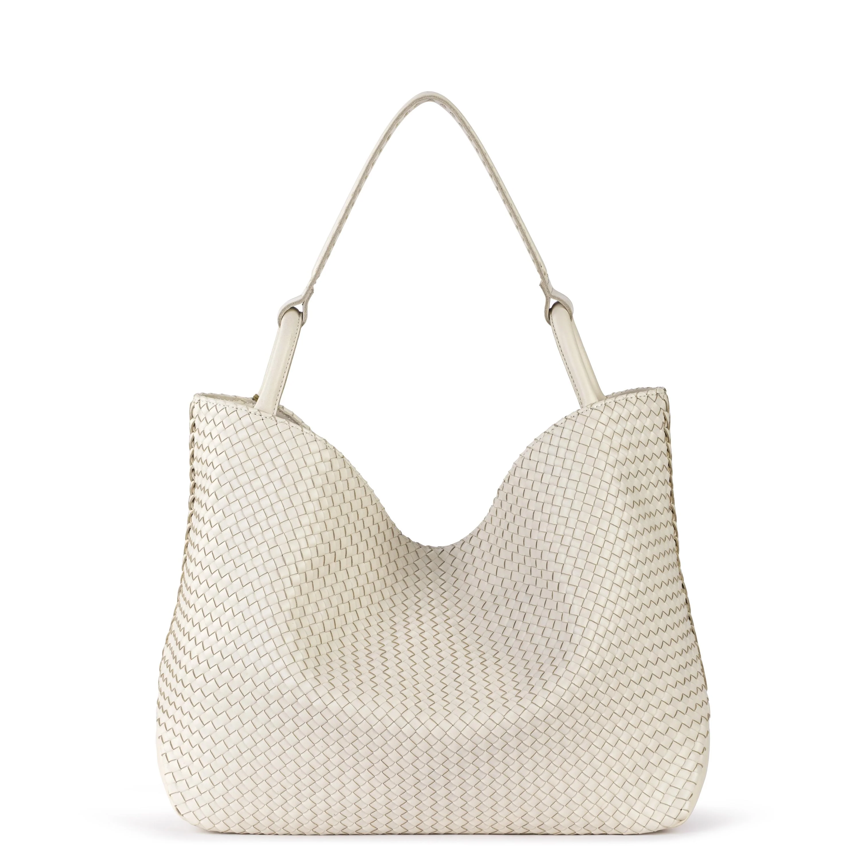 Los Feliz Large Tote - Leather - Stone Woven - Image 4