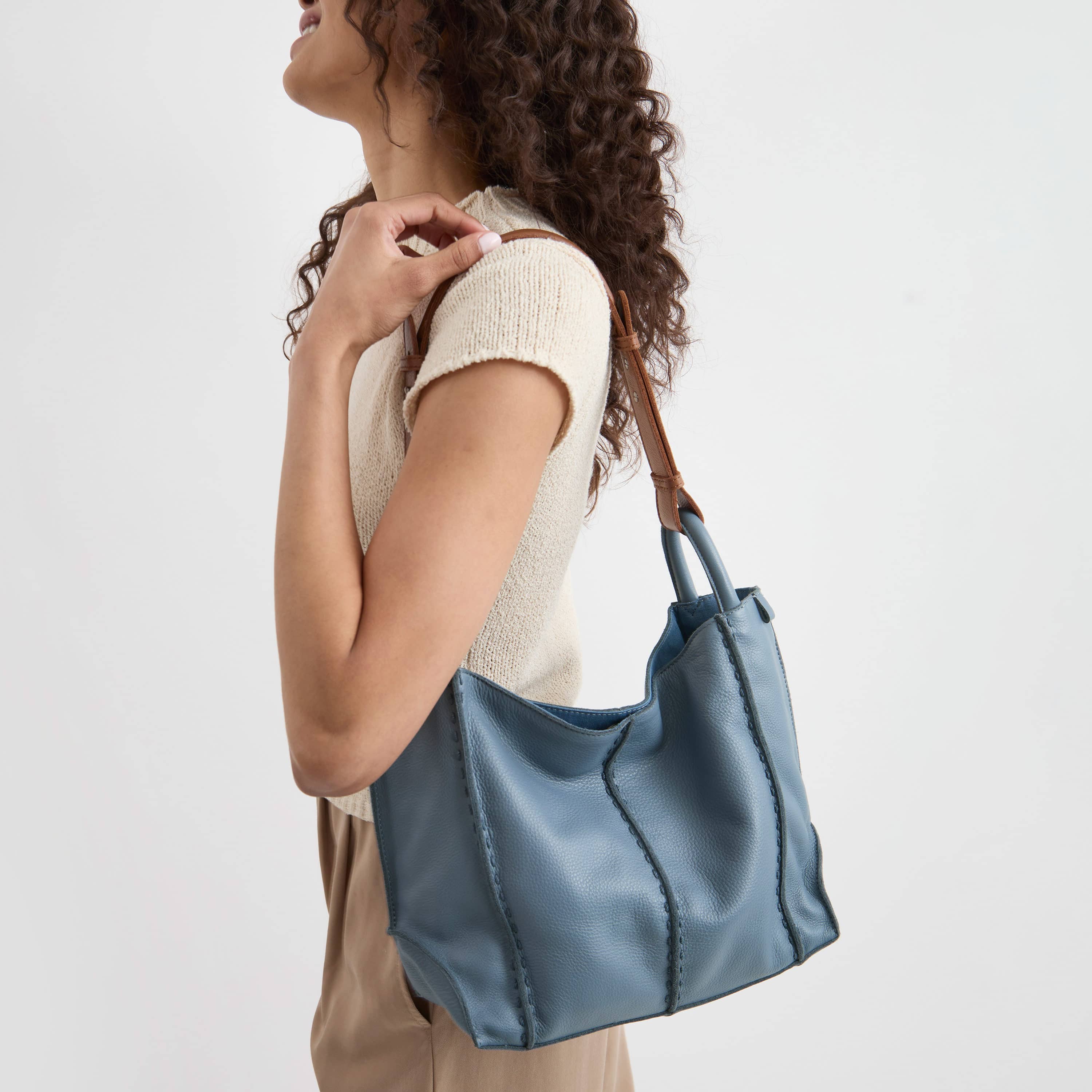 Los Feliz Medium Tote - Leather - Maritime - Image 5