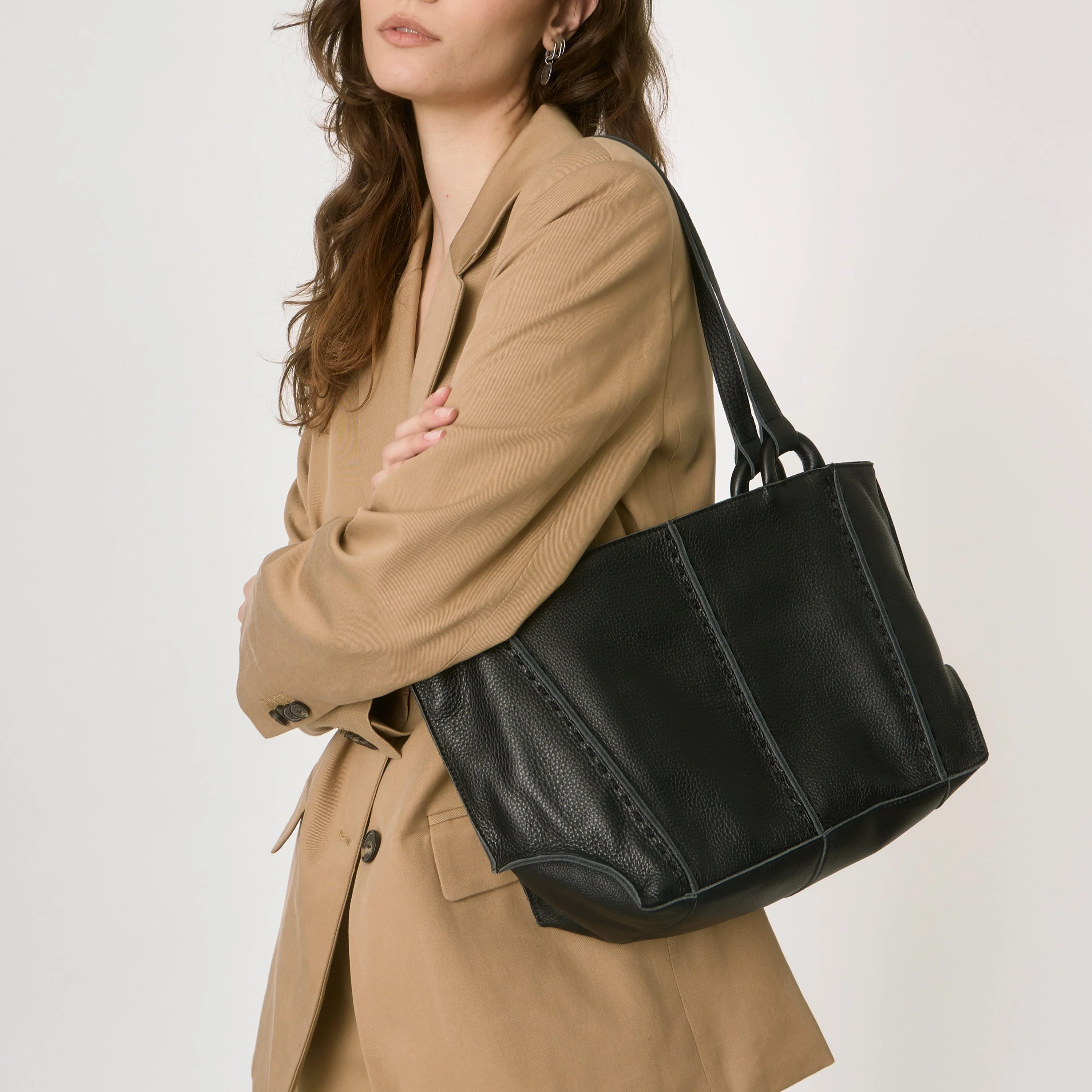Los Feliz Satchel - Leather - Black - Image 2