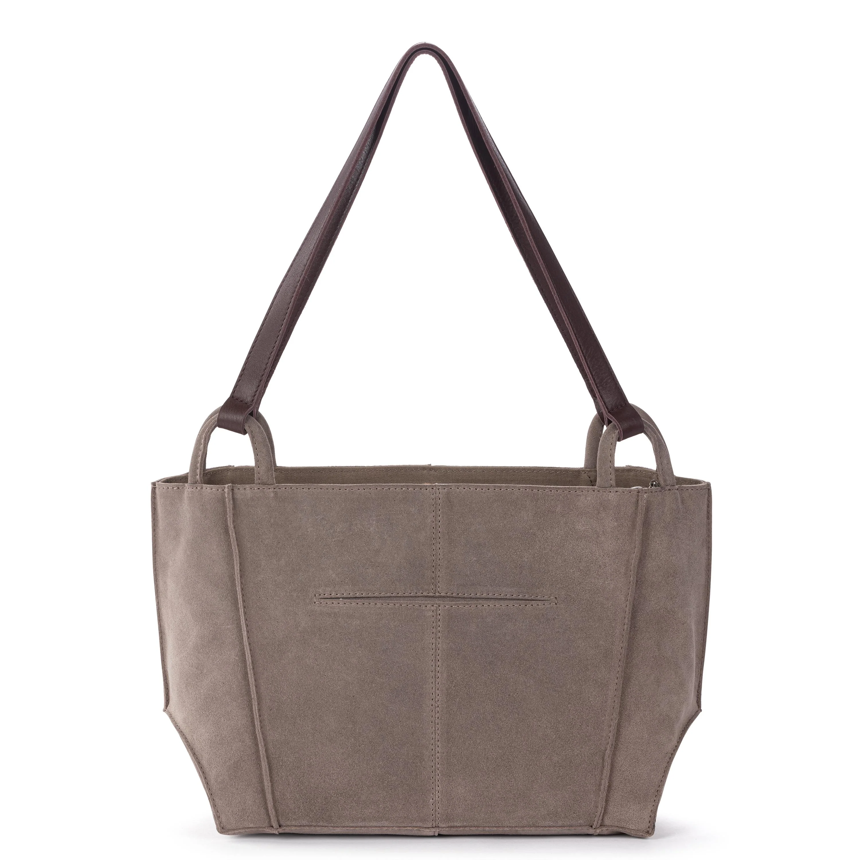 Los Feliz Satchel - Leather - Mushroom Suede - Image 5