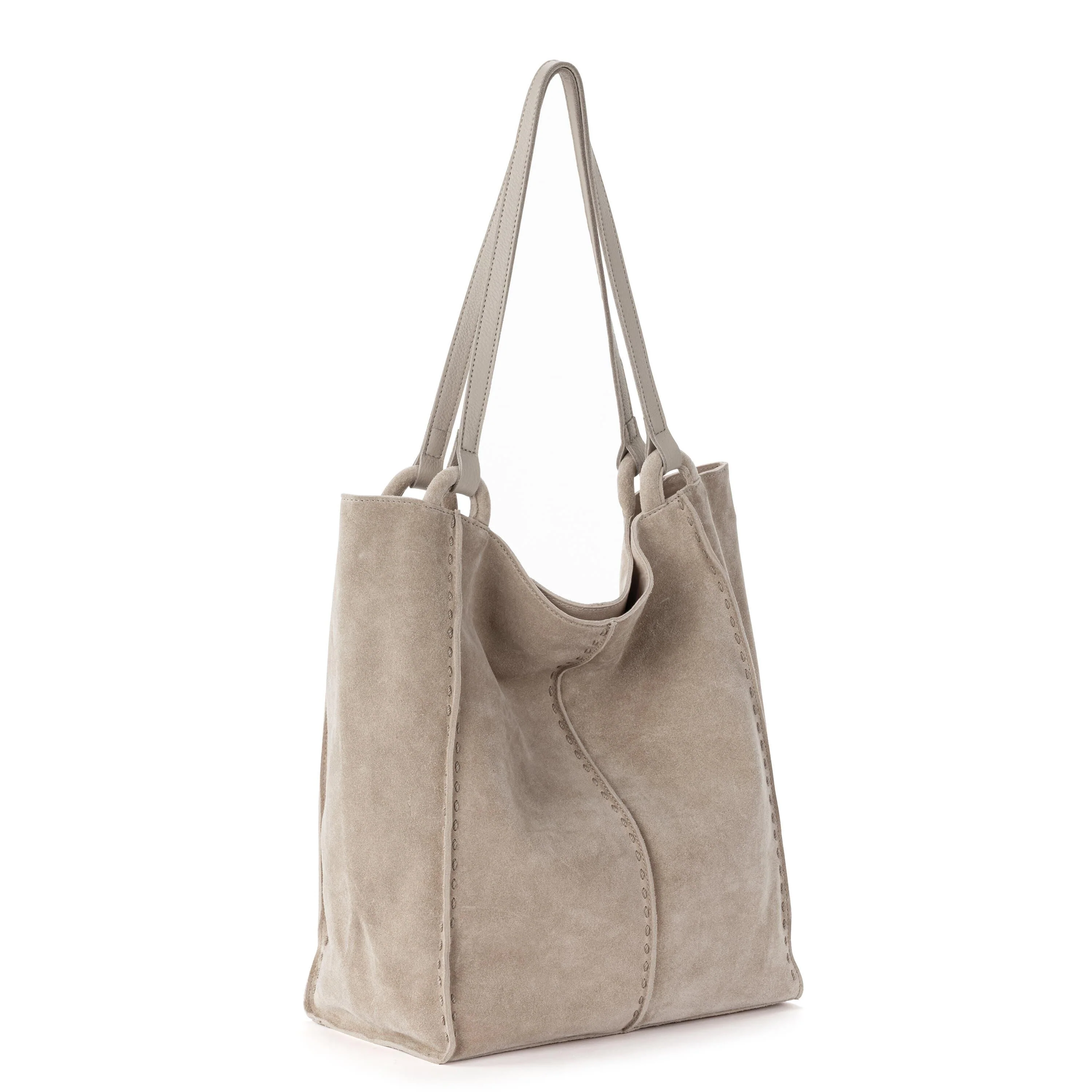 Los Feliz Tall Tote - Leather - Sand Suede - Image 2