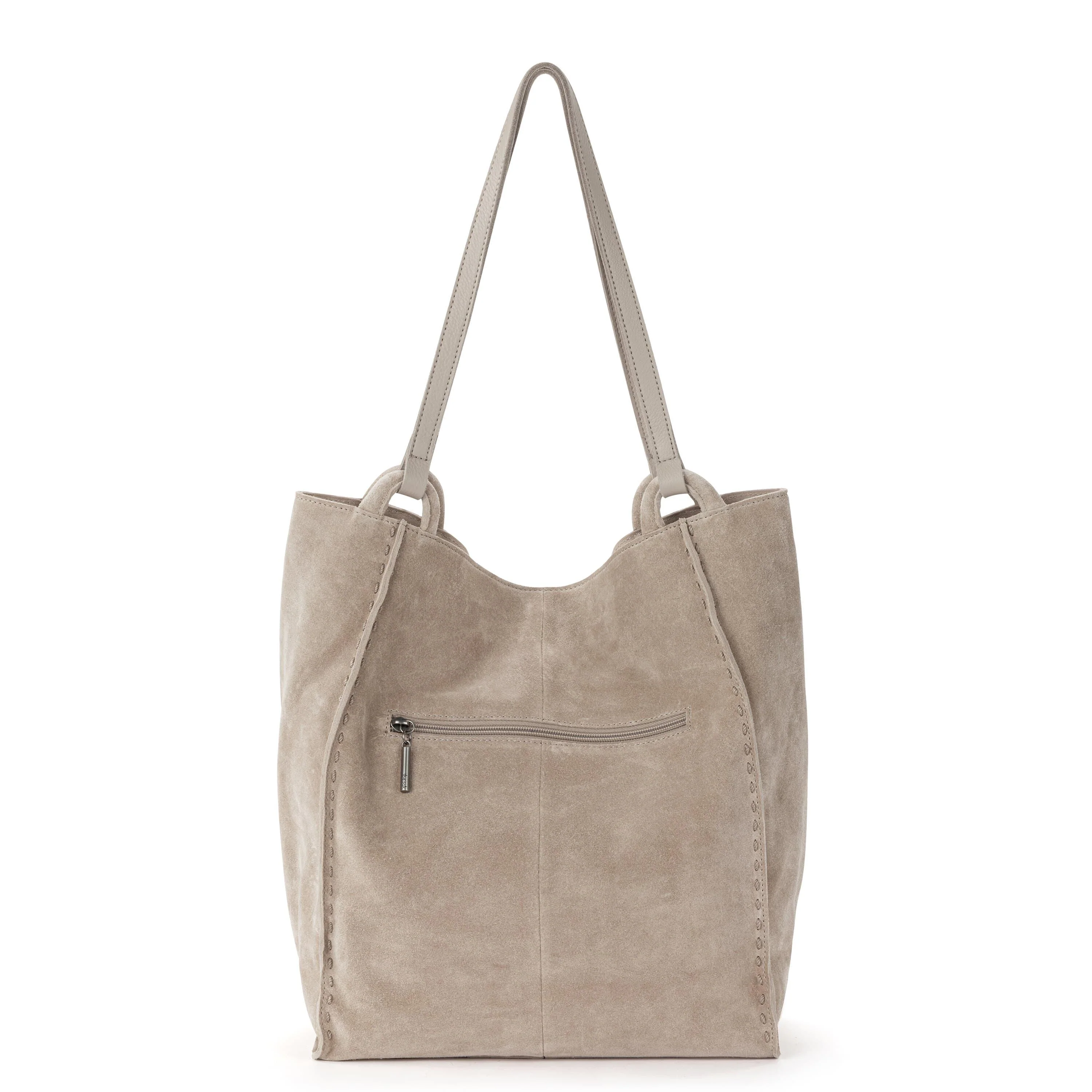 Los Feliz Tall Tote - Leather - Sand Suede - Image 4