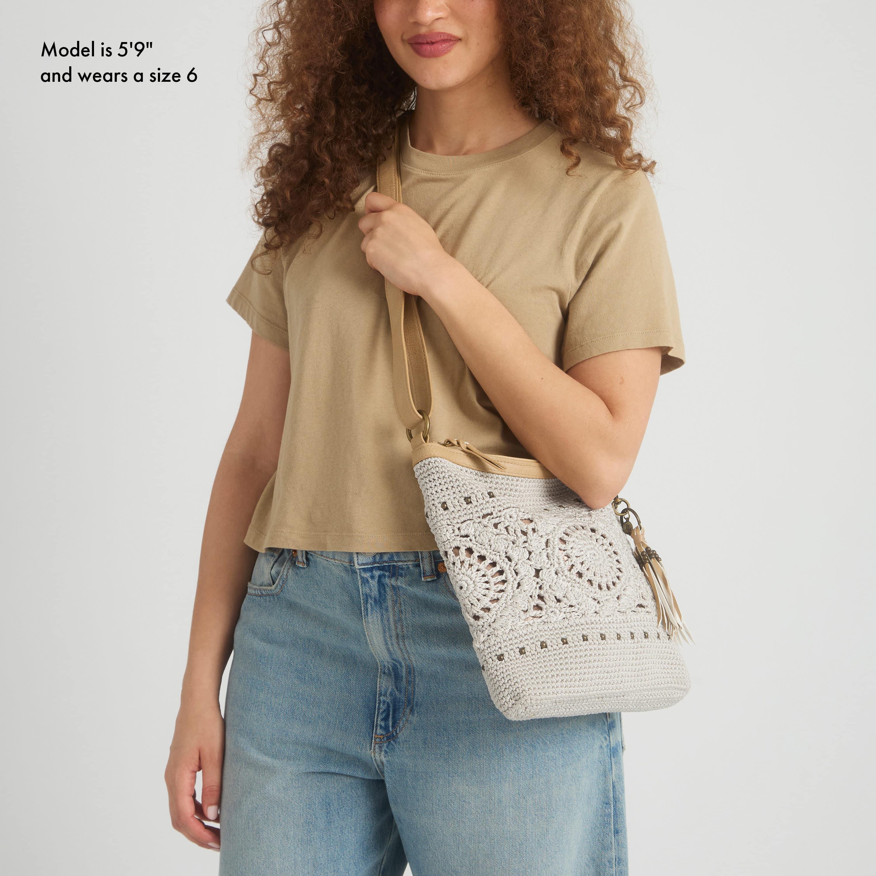 Lucia Crossbody - Hand Crochet - Natural Medallion - Image 7