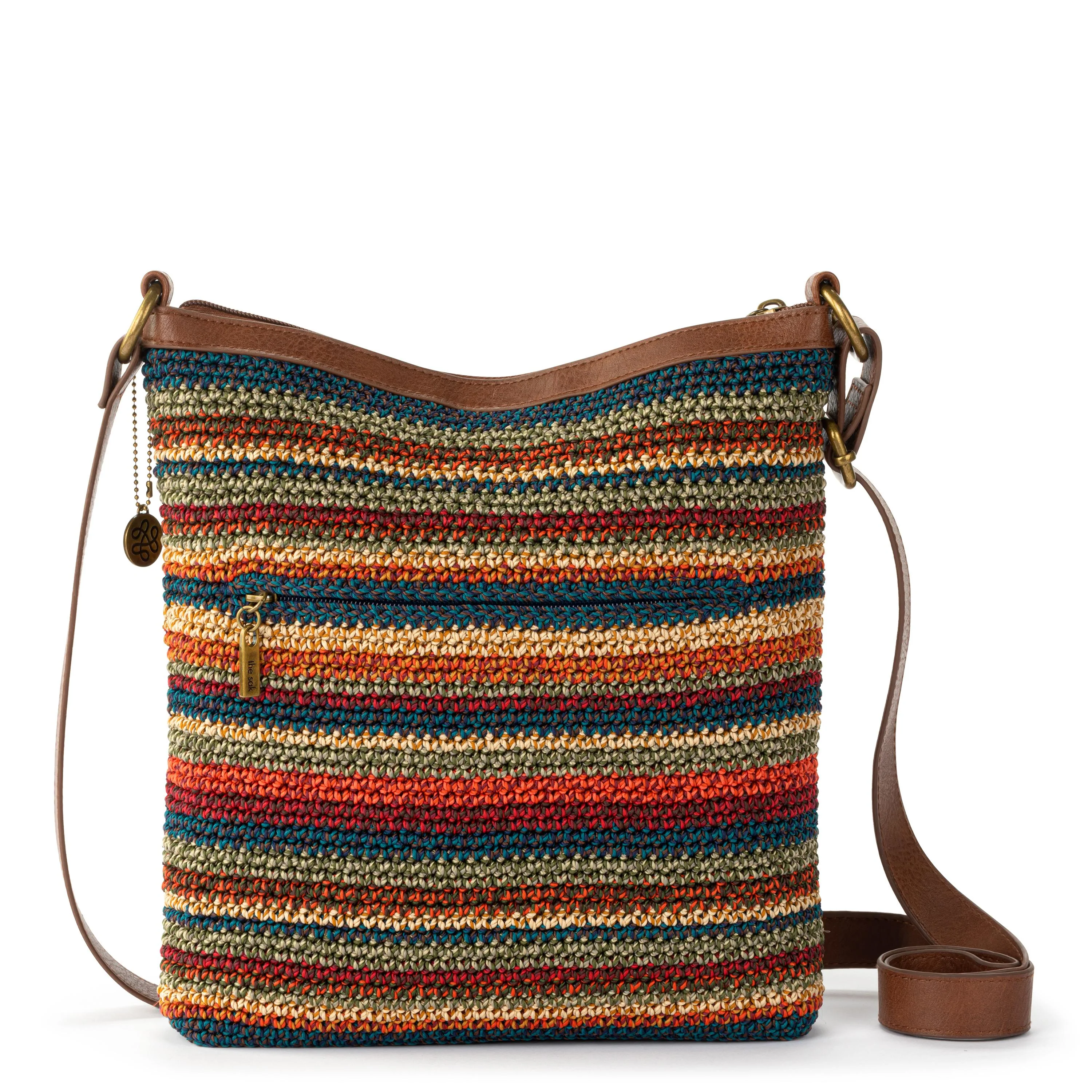 Lucia Crossbody - Hand Crochet - Woodland Stripe - Image 6