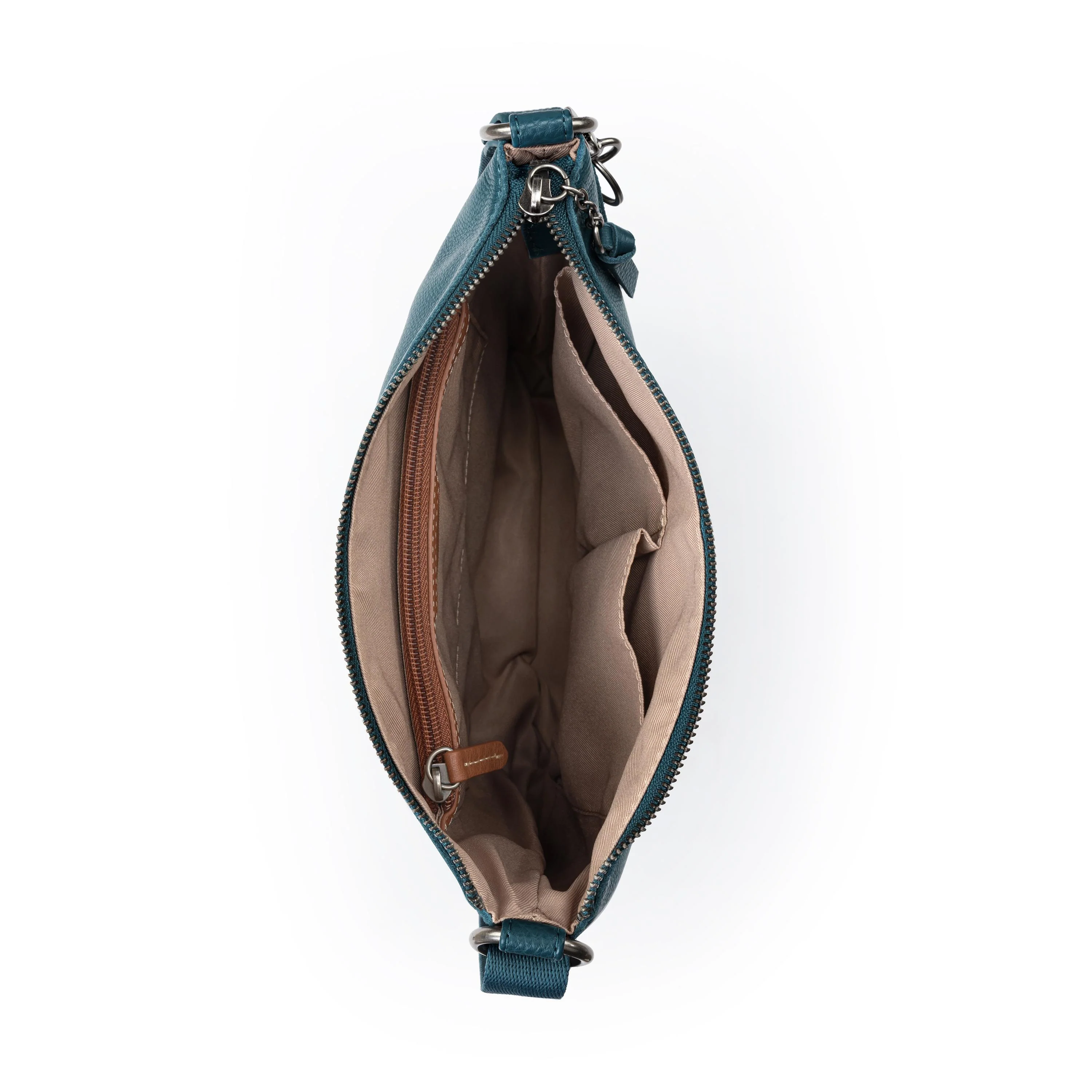 Lucia Crossbody - Leather - Deep Teal - Image 4