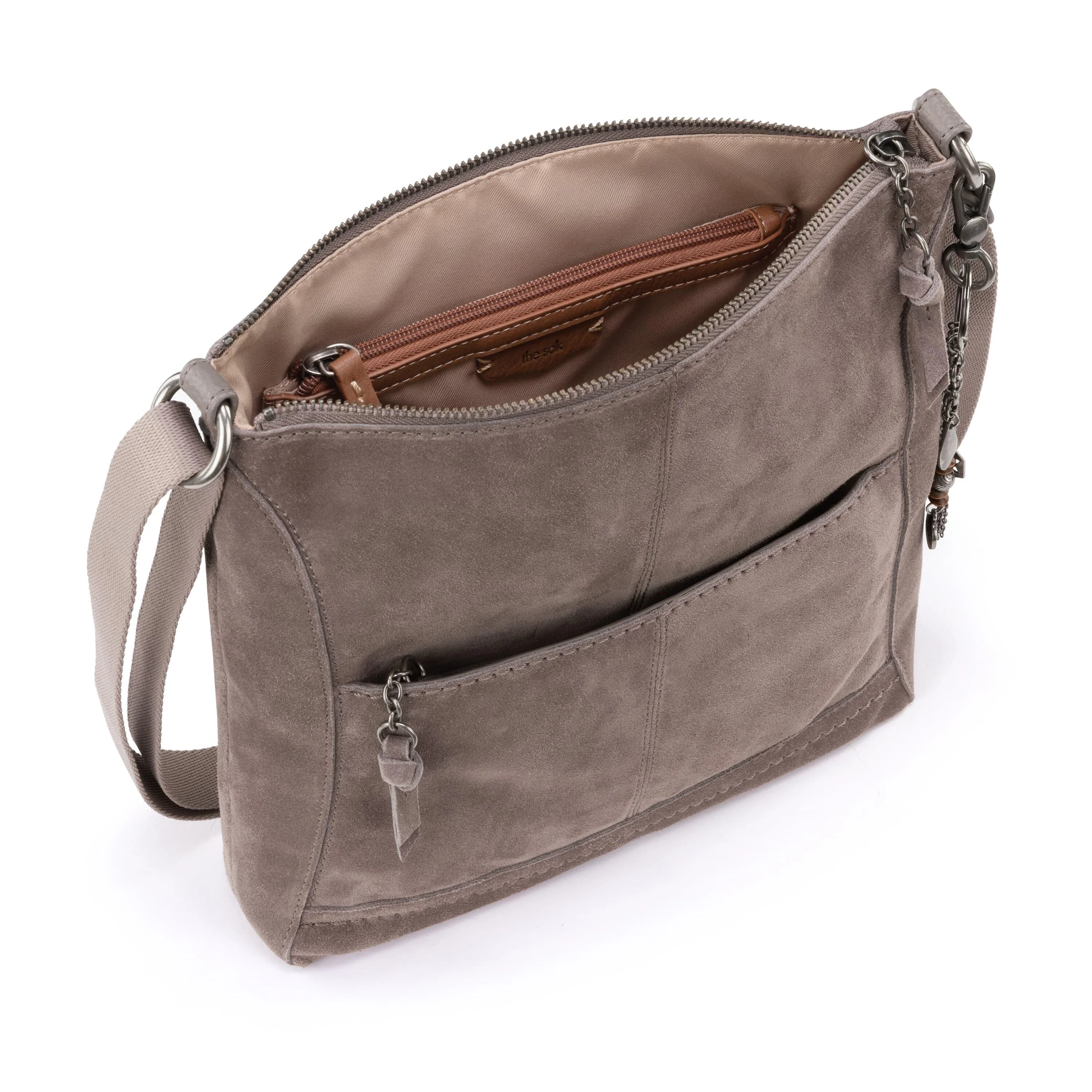 Lucia Crossbody - Leather - Mushroom Suede - Image 5