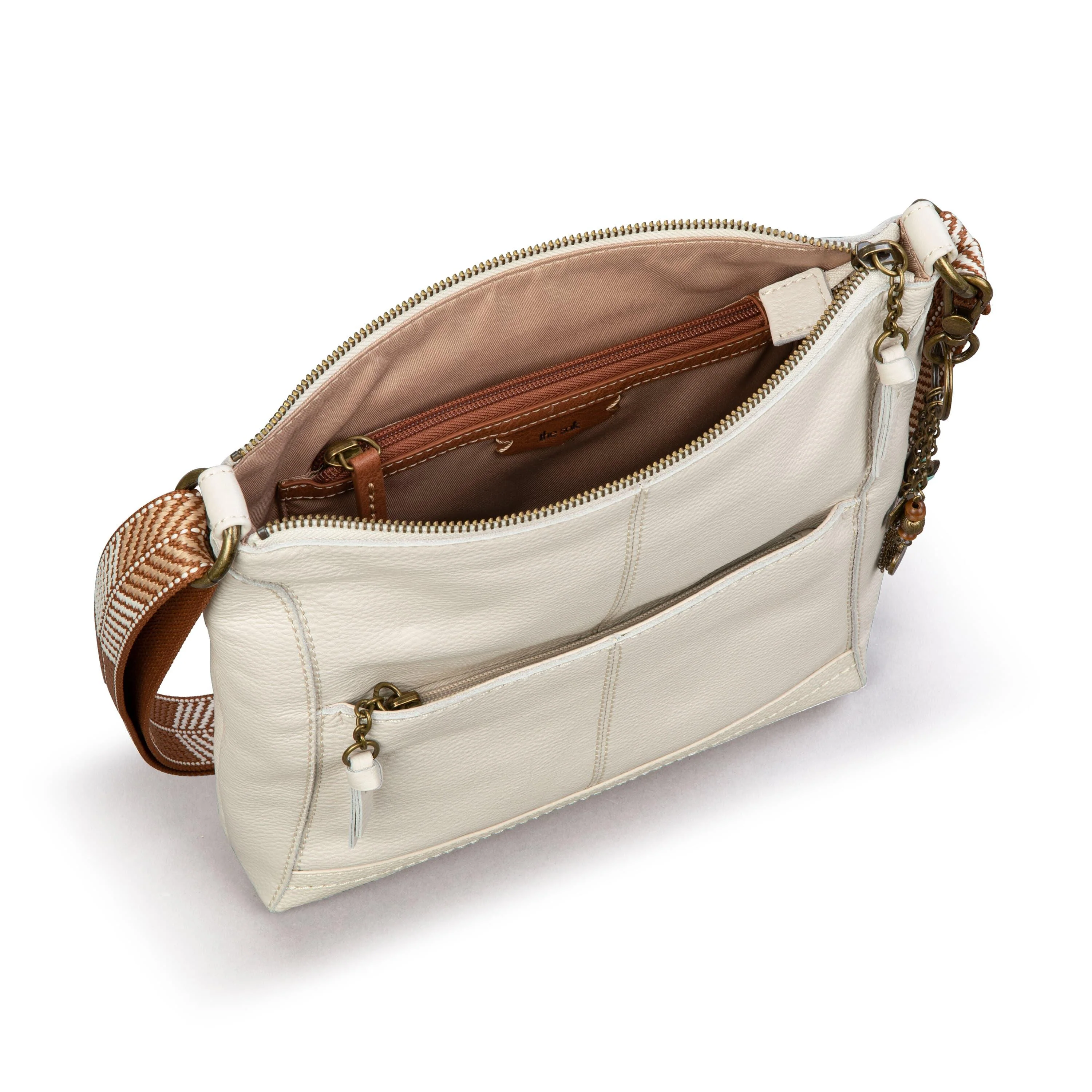 Lucia Crossbody - Leather - Stone - Image 4