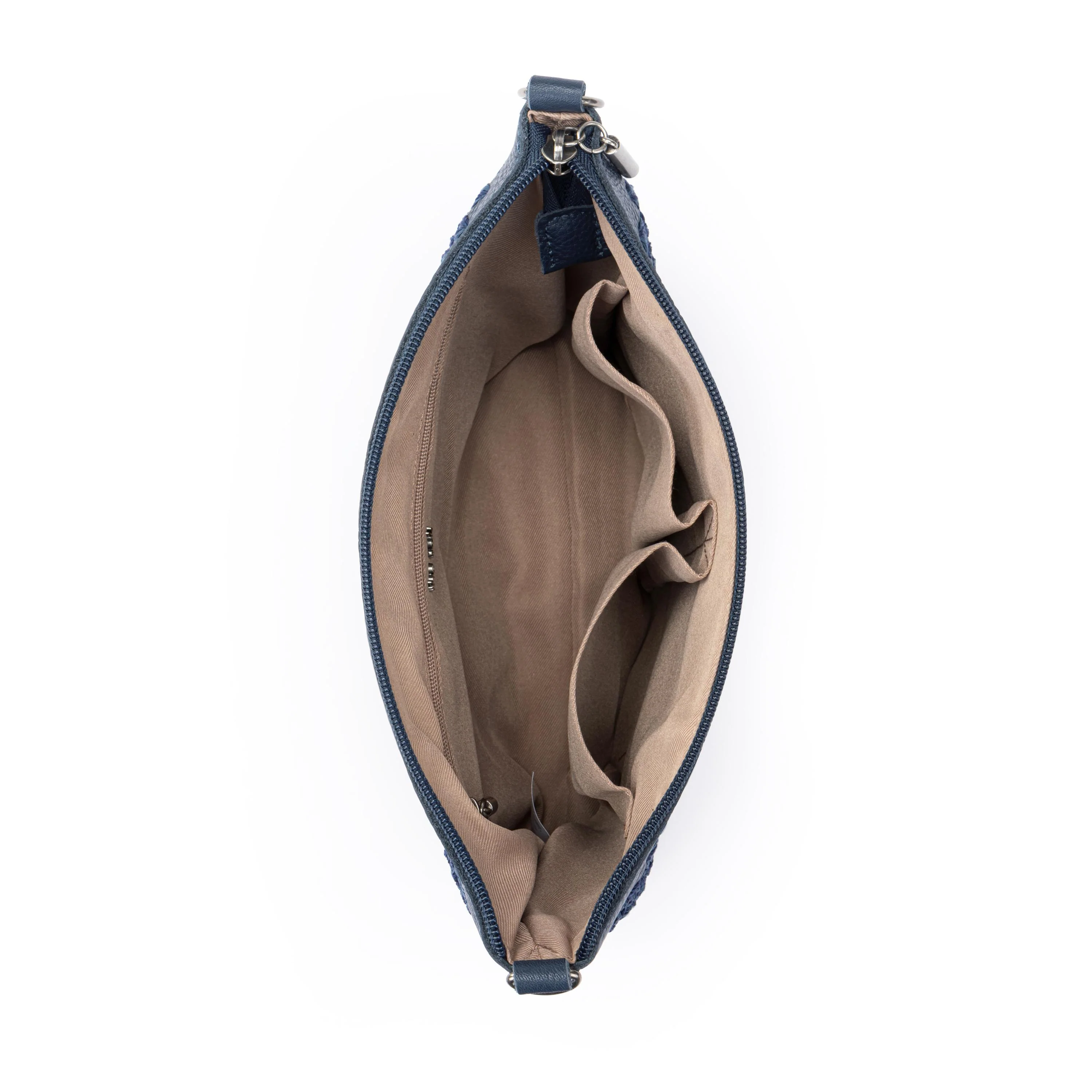 Lumi Crossbody - Hand Crochet - Denim Tonal Straw - Image 4