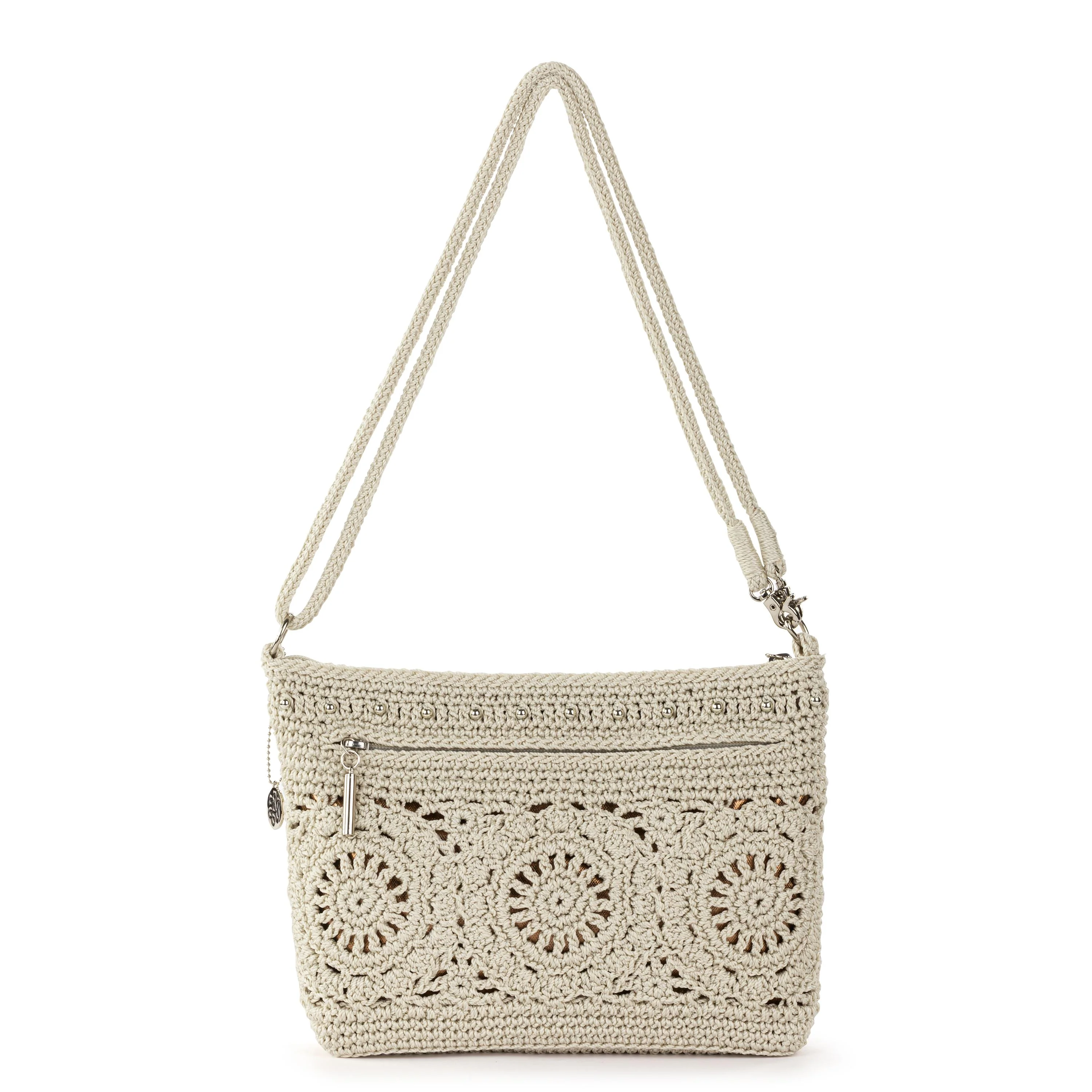 Lumi Crossbody - Hand Crochet - Natural Medallion - Image 5