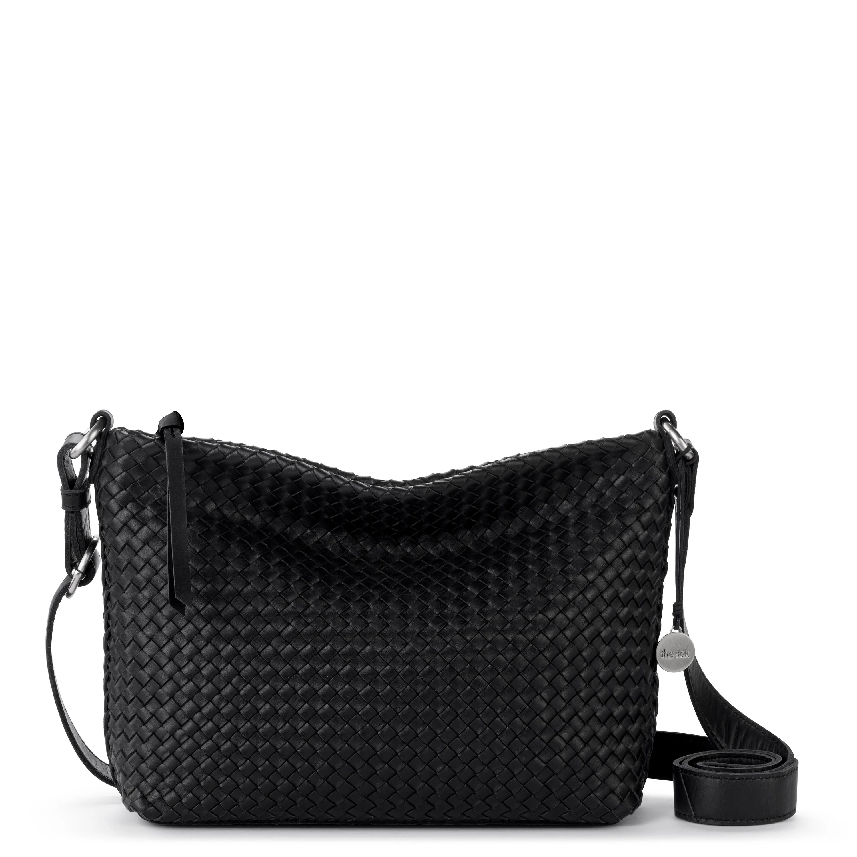 Melrose Crossbody - Leather - Black Woven