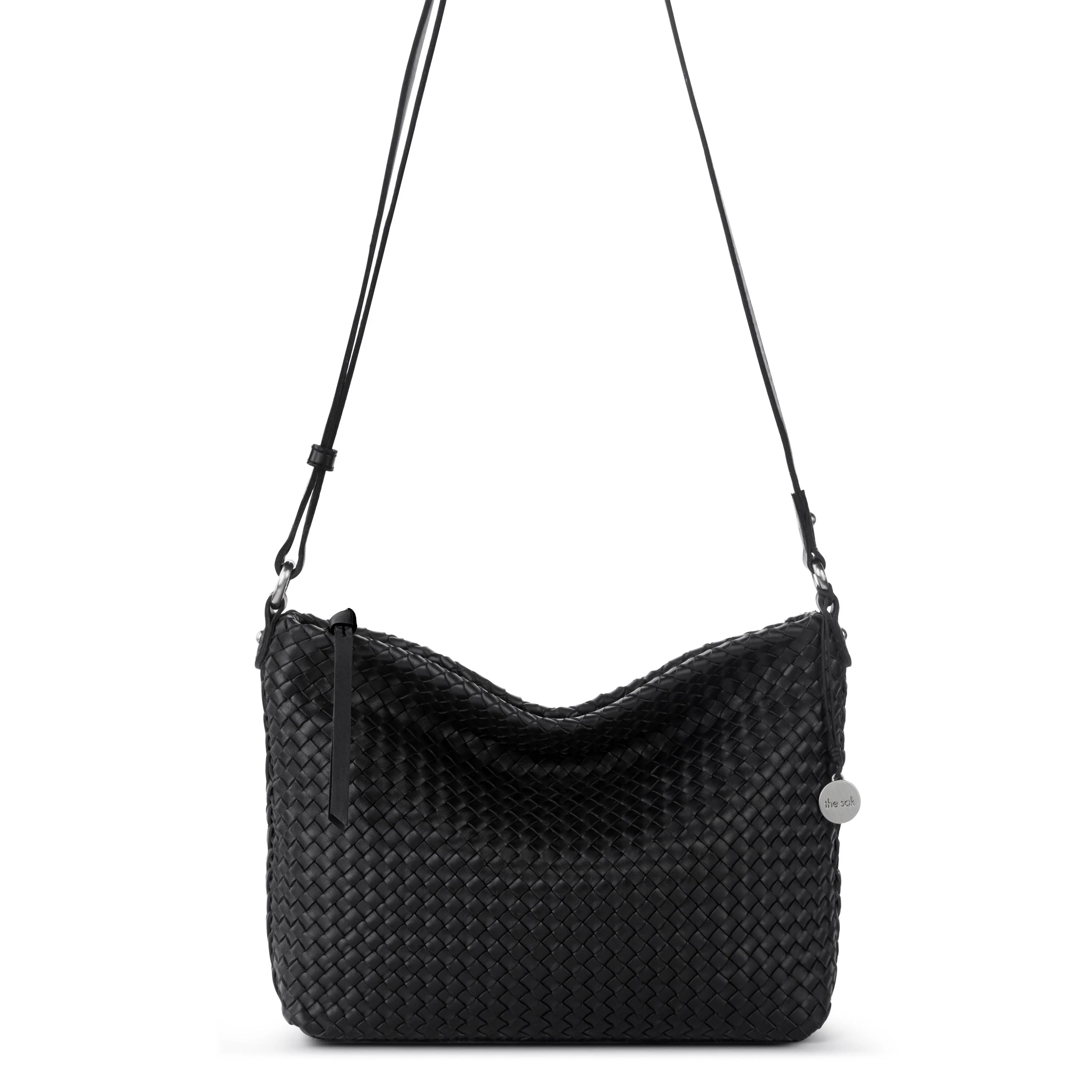 Melrose Crossbody - Leather - Black Woven - Image 2