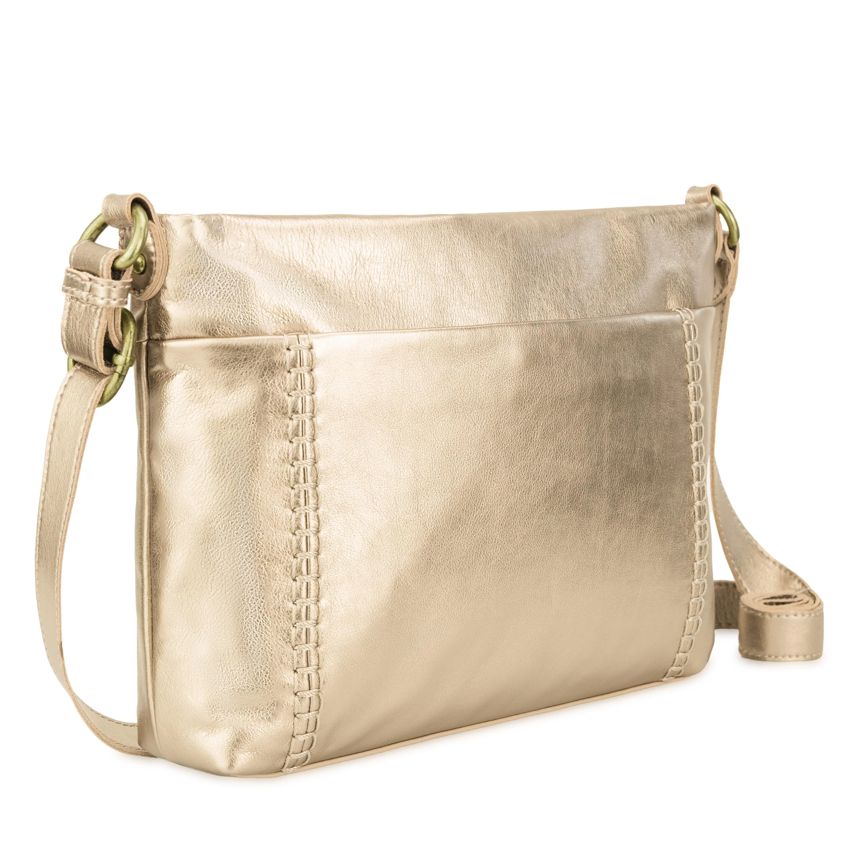 Melrose Crossbody - Leather - Light Gold - Image 3