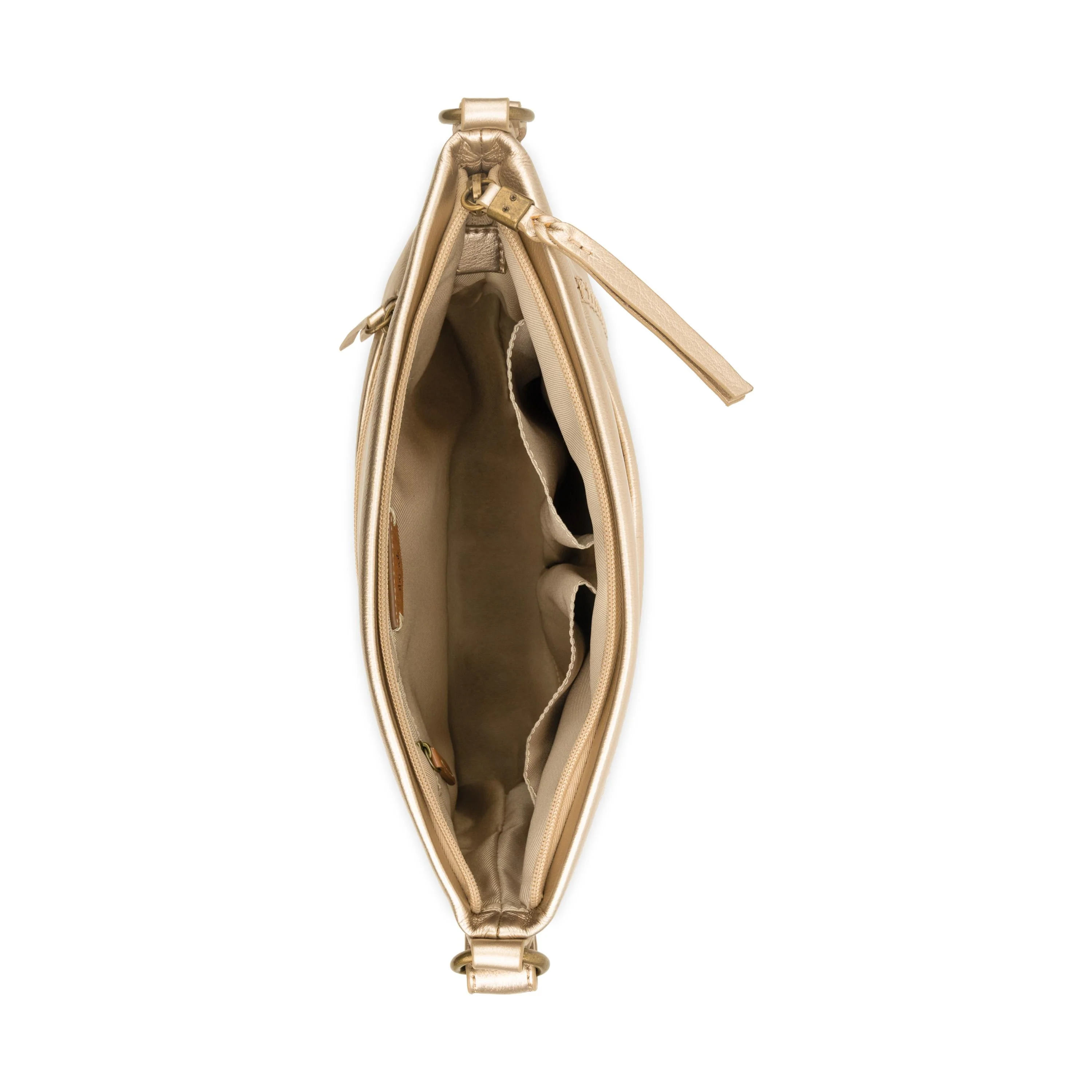 Melrose Crossbody - Leather - Light Gold - Image 4