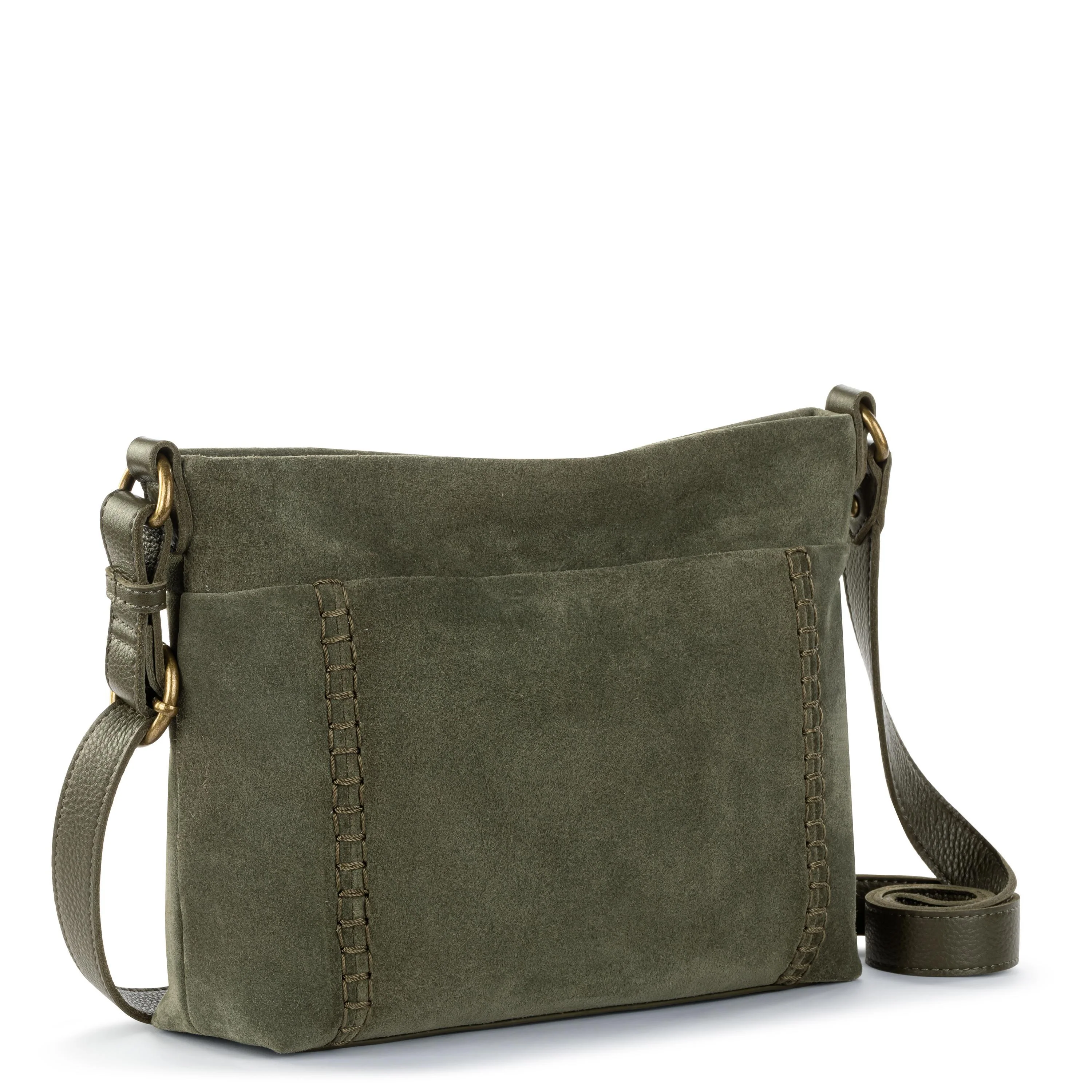 Melrose Crossbody - Leather - Moss Suede - Image 3