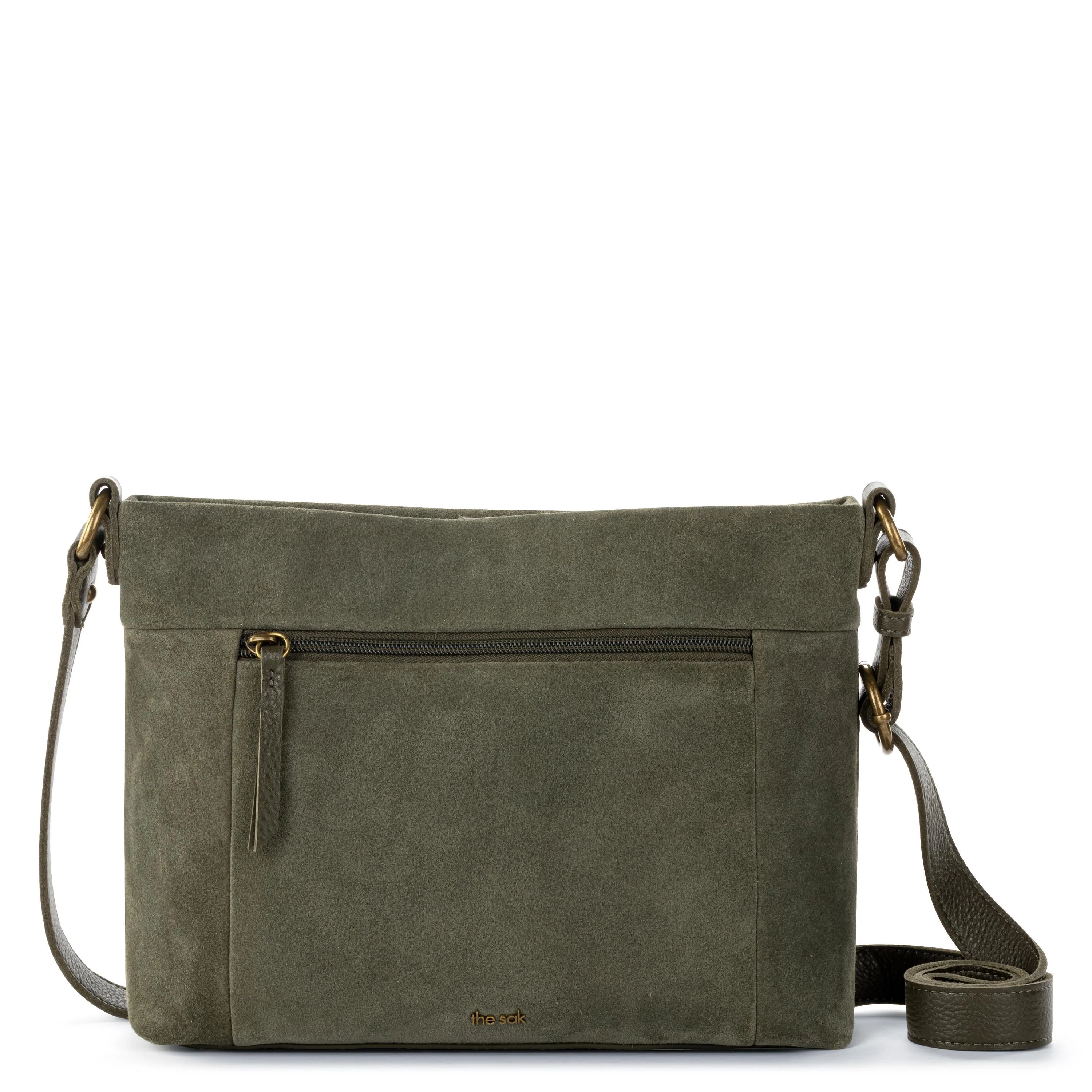 Melrose Crossbody - Leather - Moss Suede - Image 5