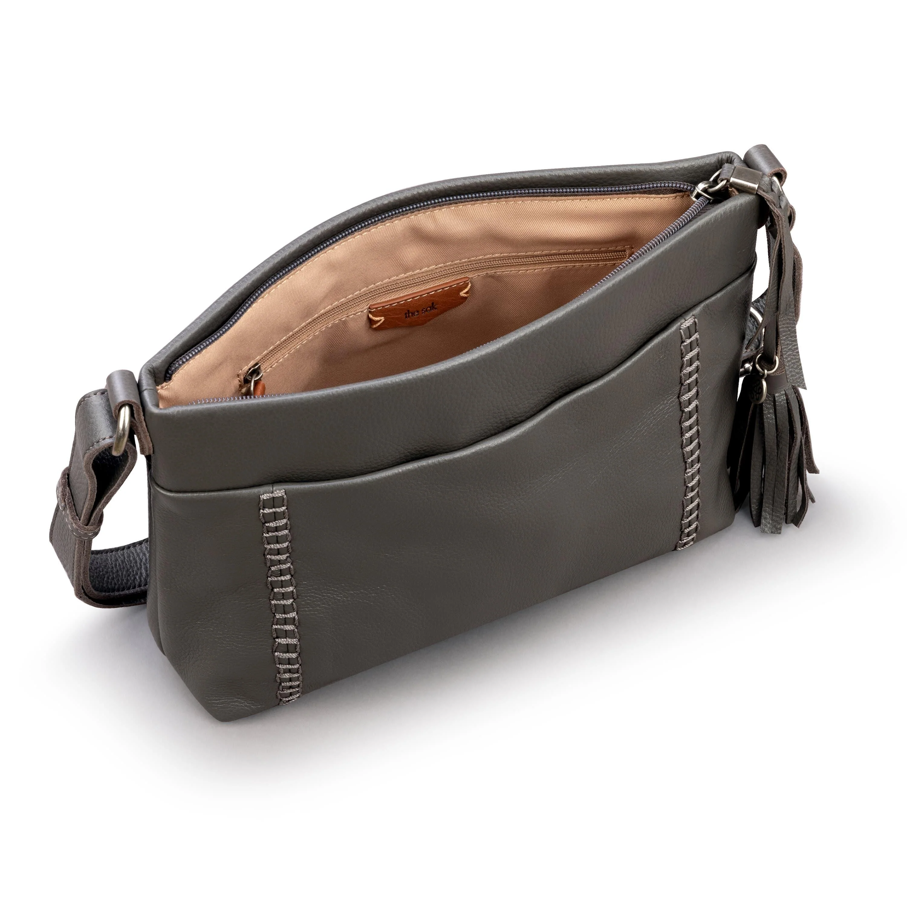 Melrose Crossbody - Leather - Slate - Image 4