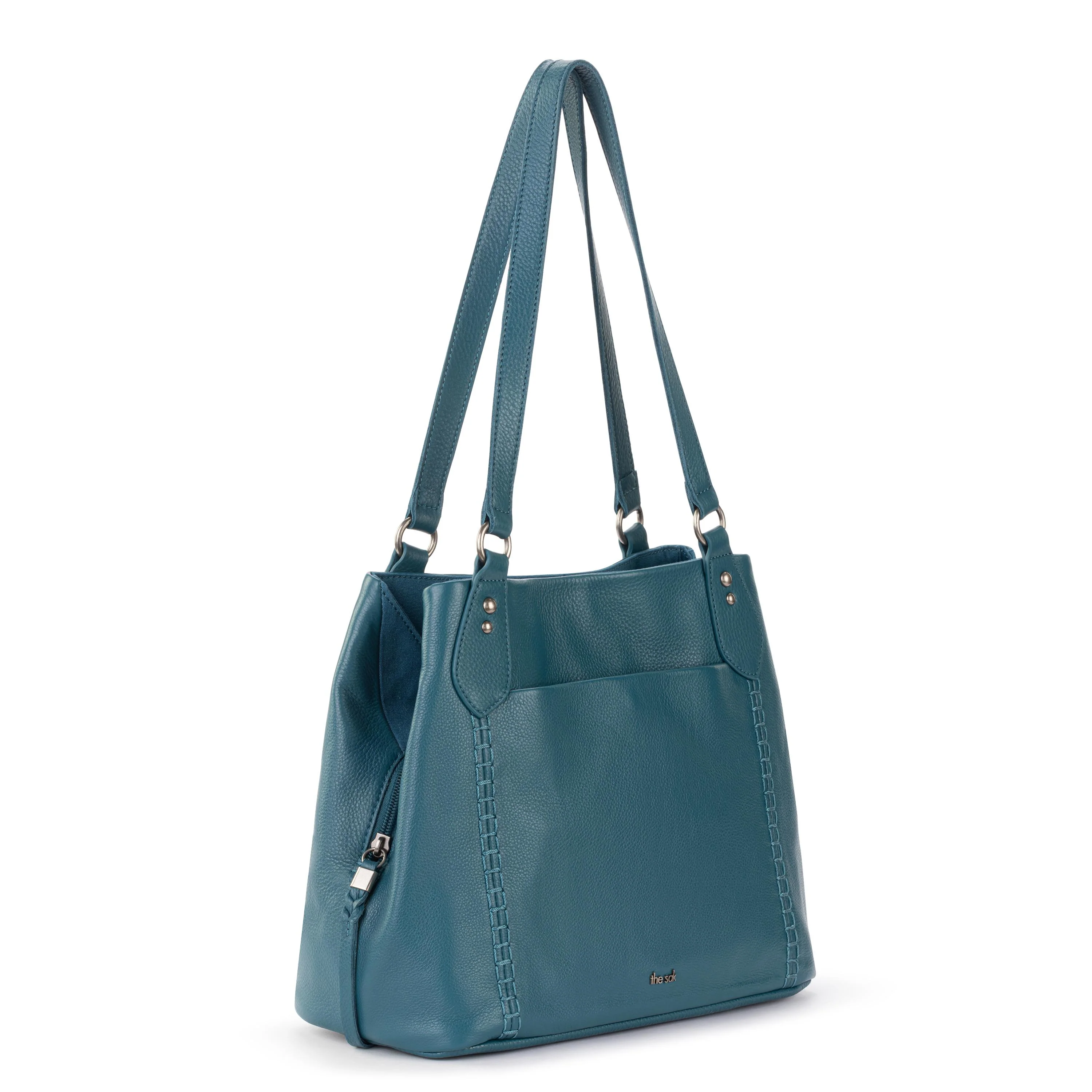 Melrose Satchel - Leather - Deep Teal - Image 2