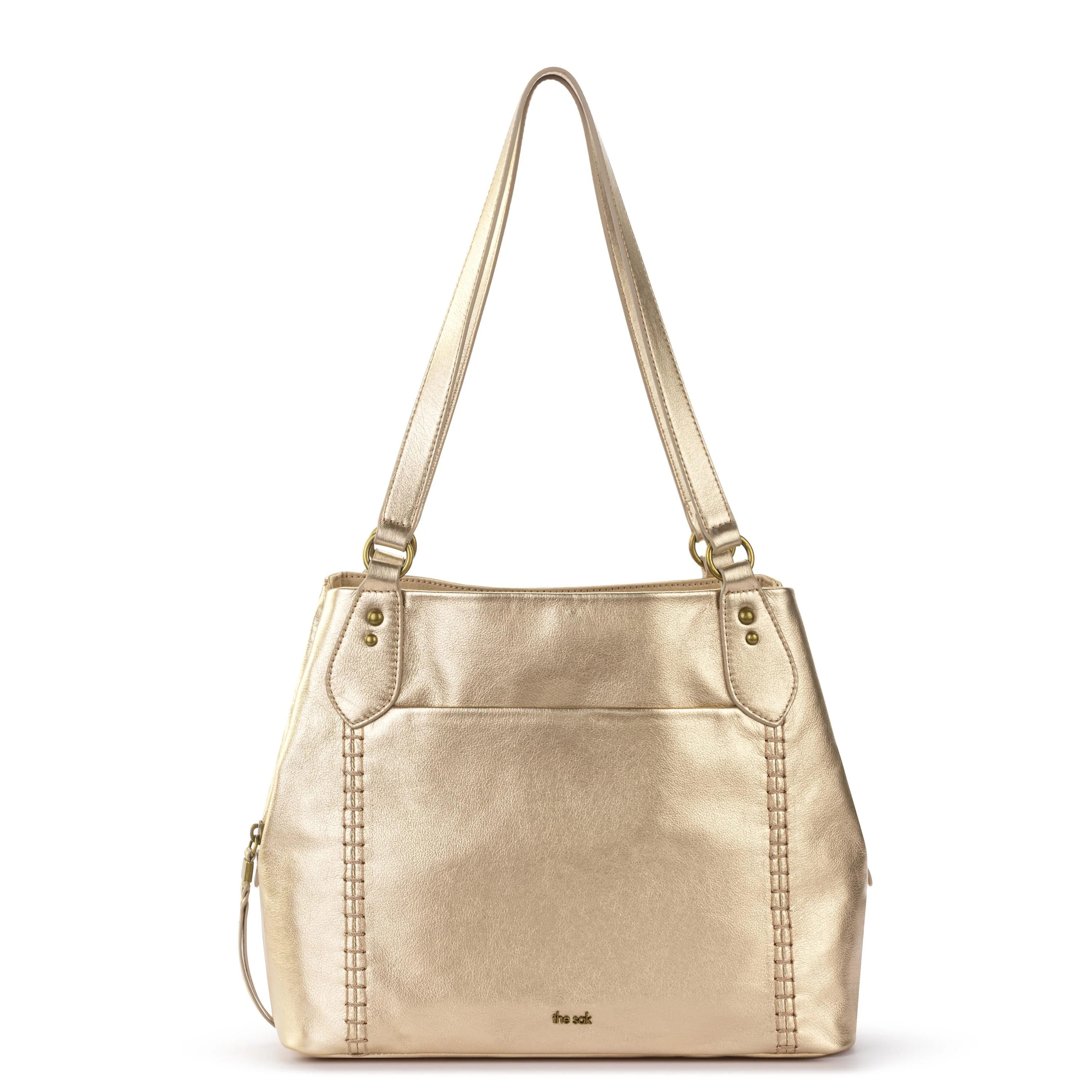 Melrose Satchel - Leather - Light Gold