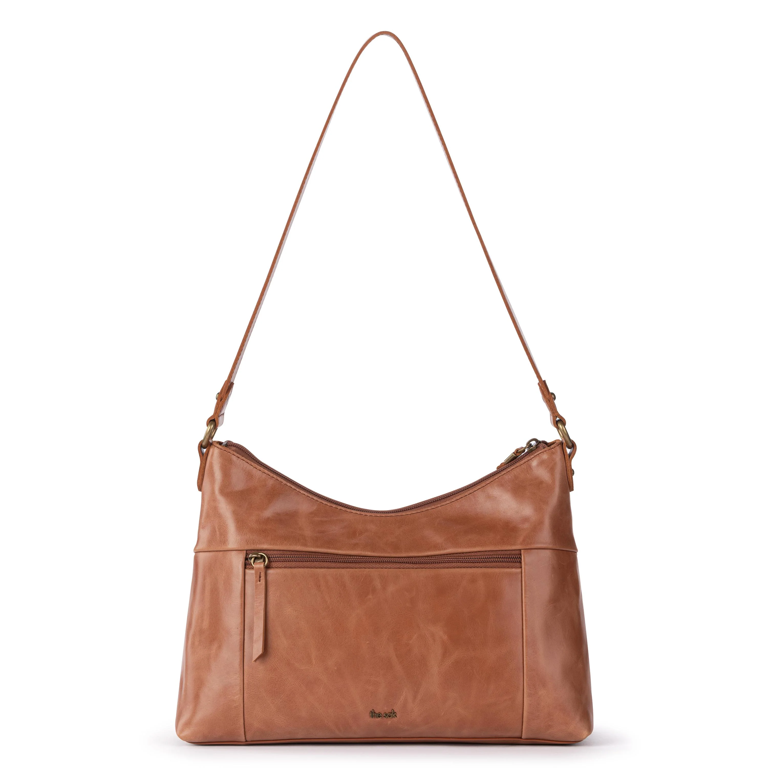 Melrose Shoulder Bag - Leather - Tobacco Floral Embossed - Image 4