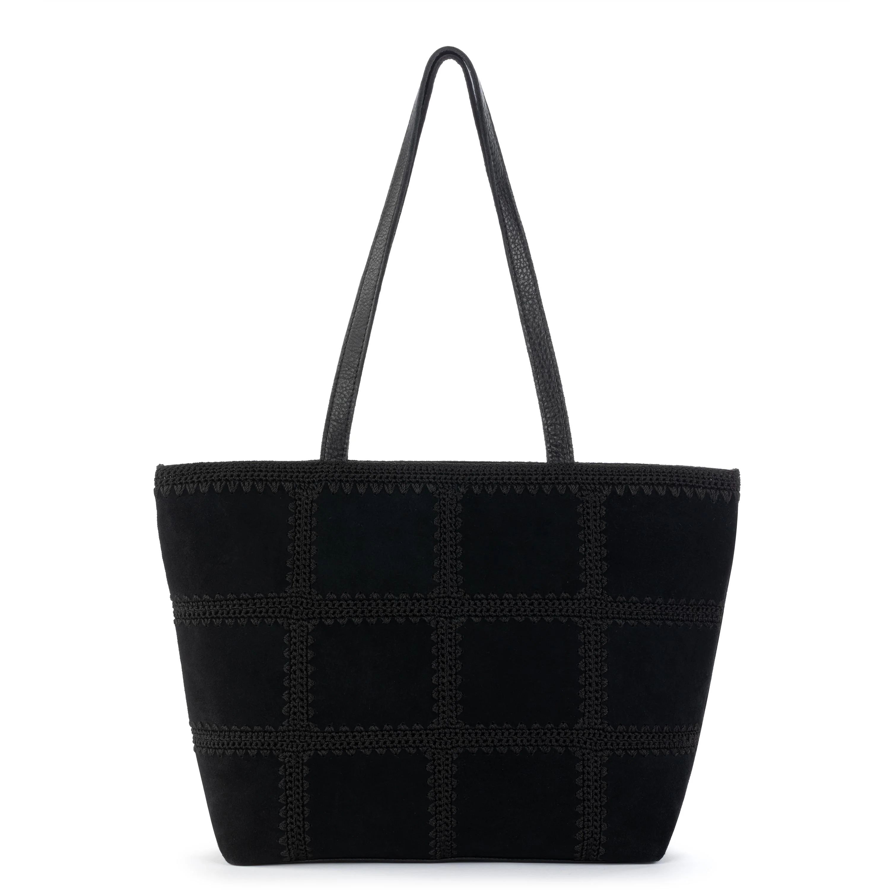 Metro Tote - Leather - Black Suede Patch