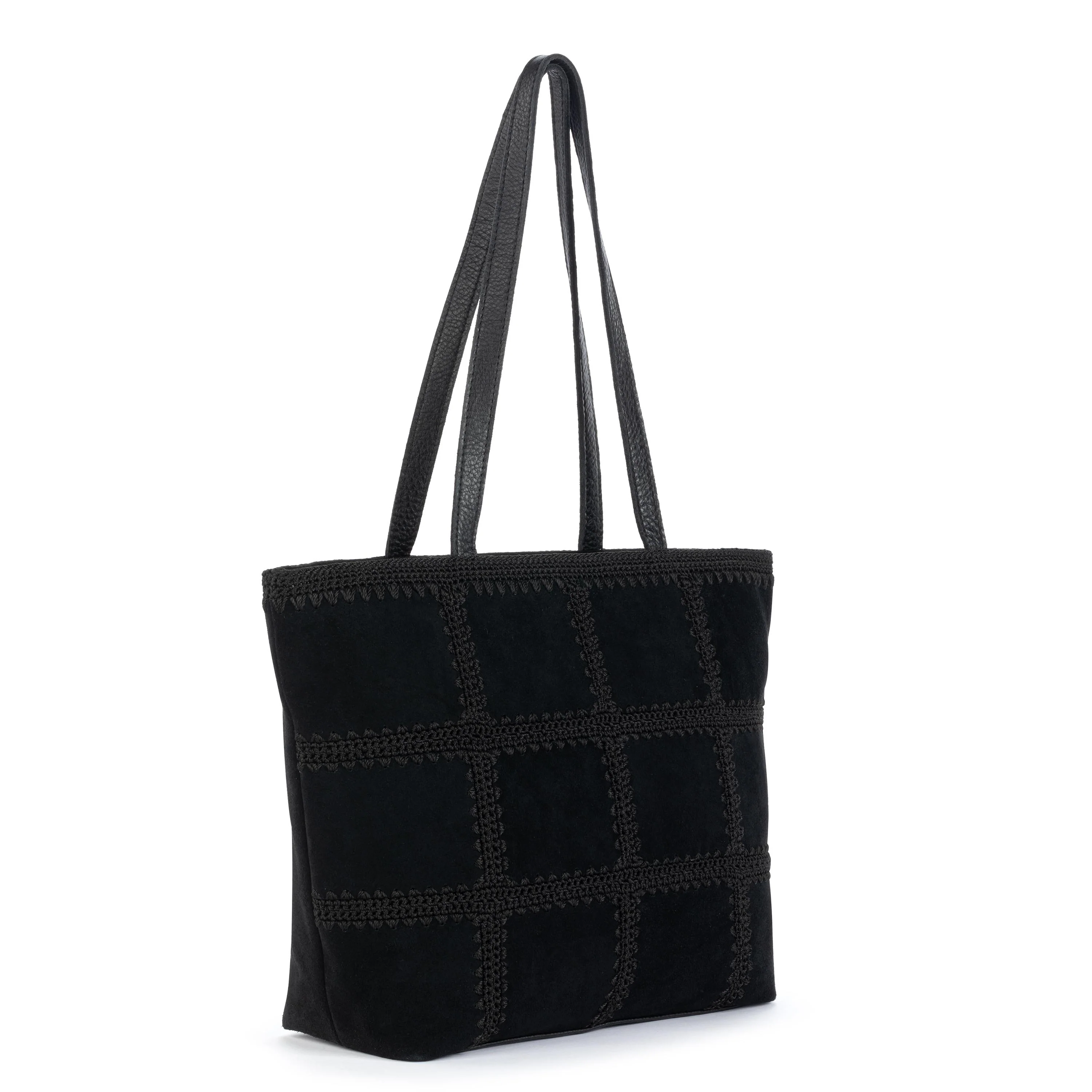 Metro Tote - Leather - Black Suede Patch - Image 2