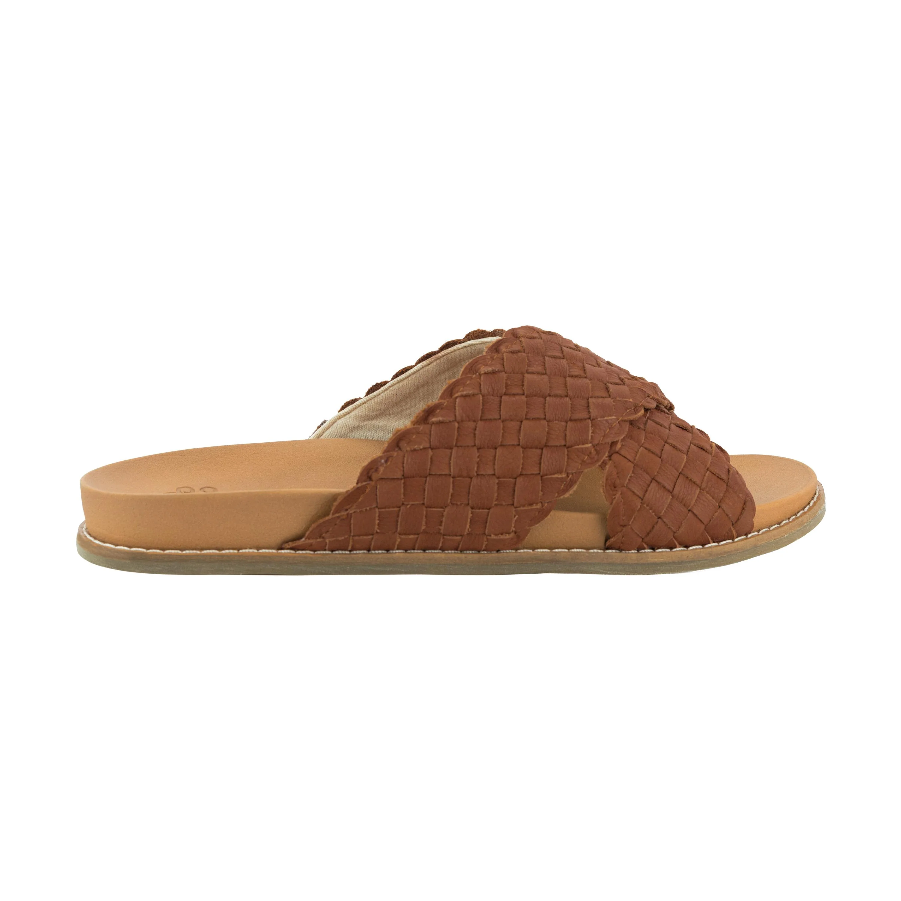 Penelope Sandal - Leather - Woven Cognac - Image 3