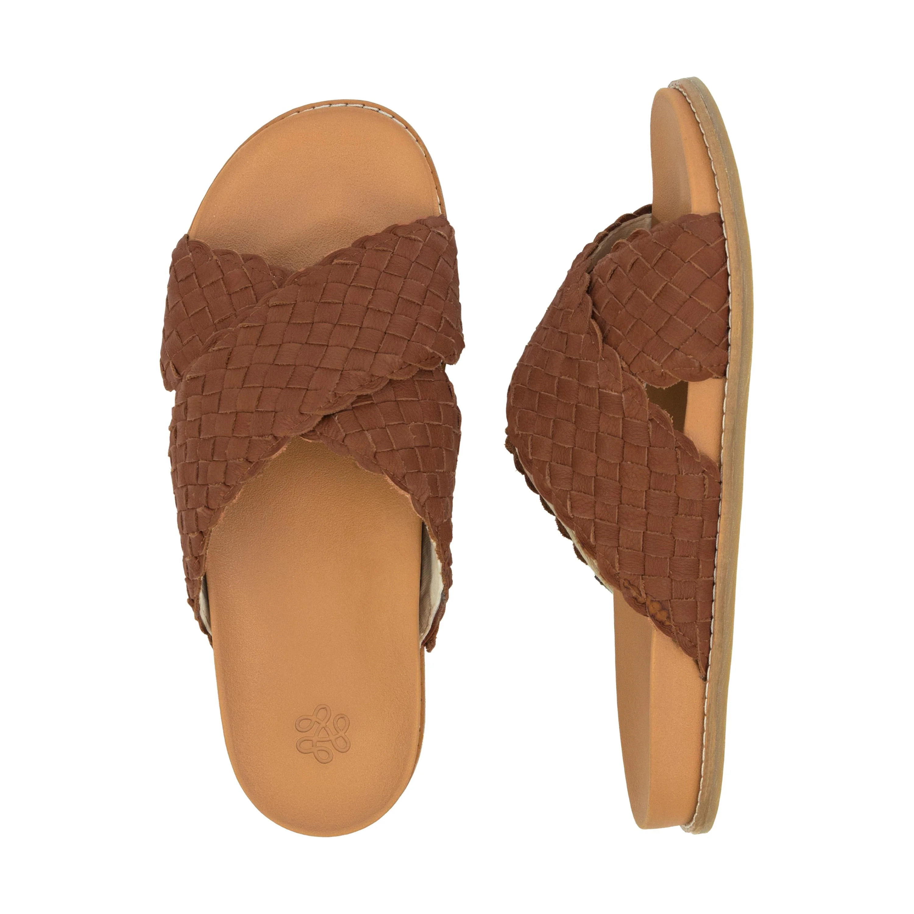 Penelope Sandal - Leather - Woven Cognac - Image 4