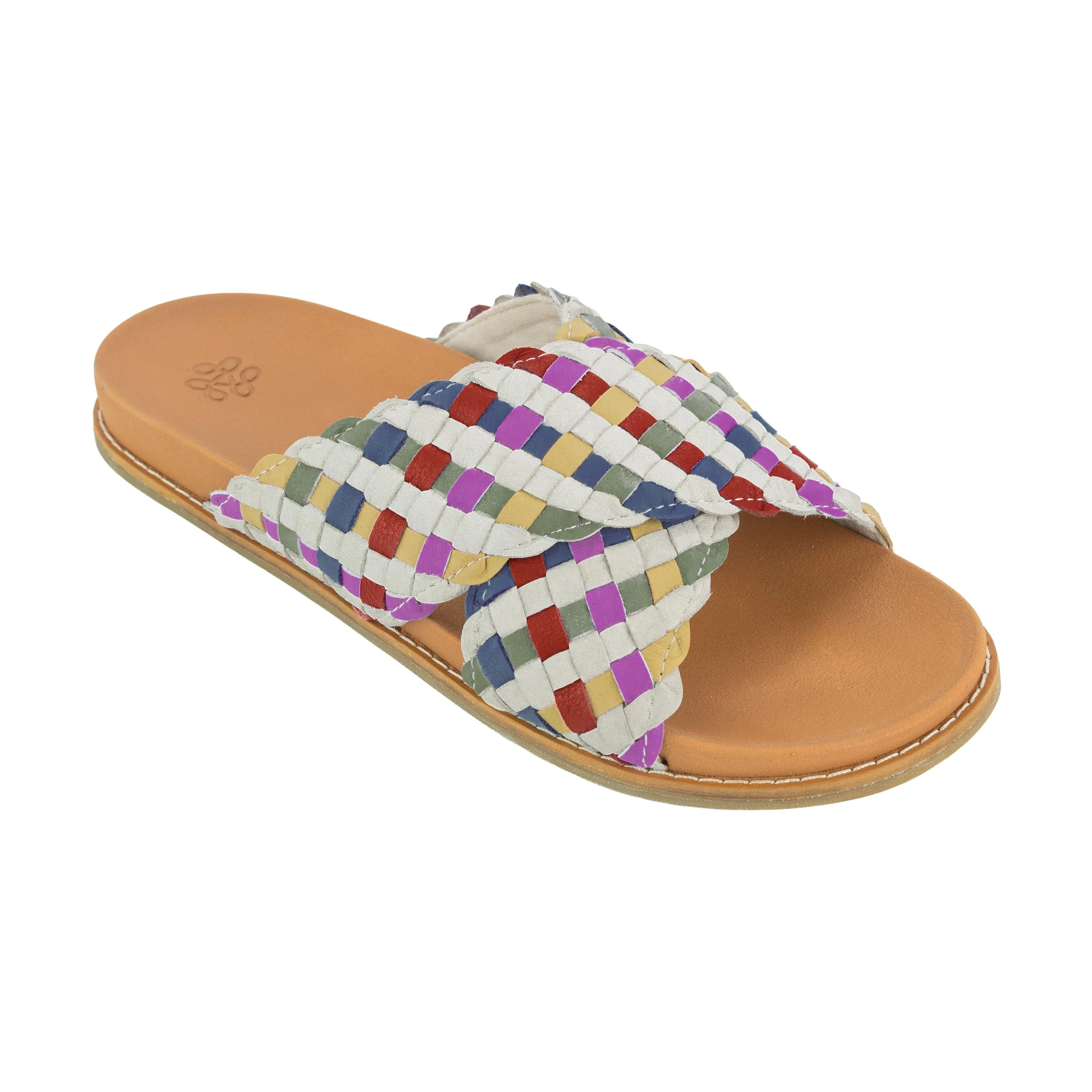 Penelope Sandal - Leather - Woven Stone Multi - Image 2