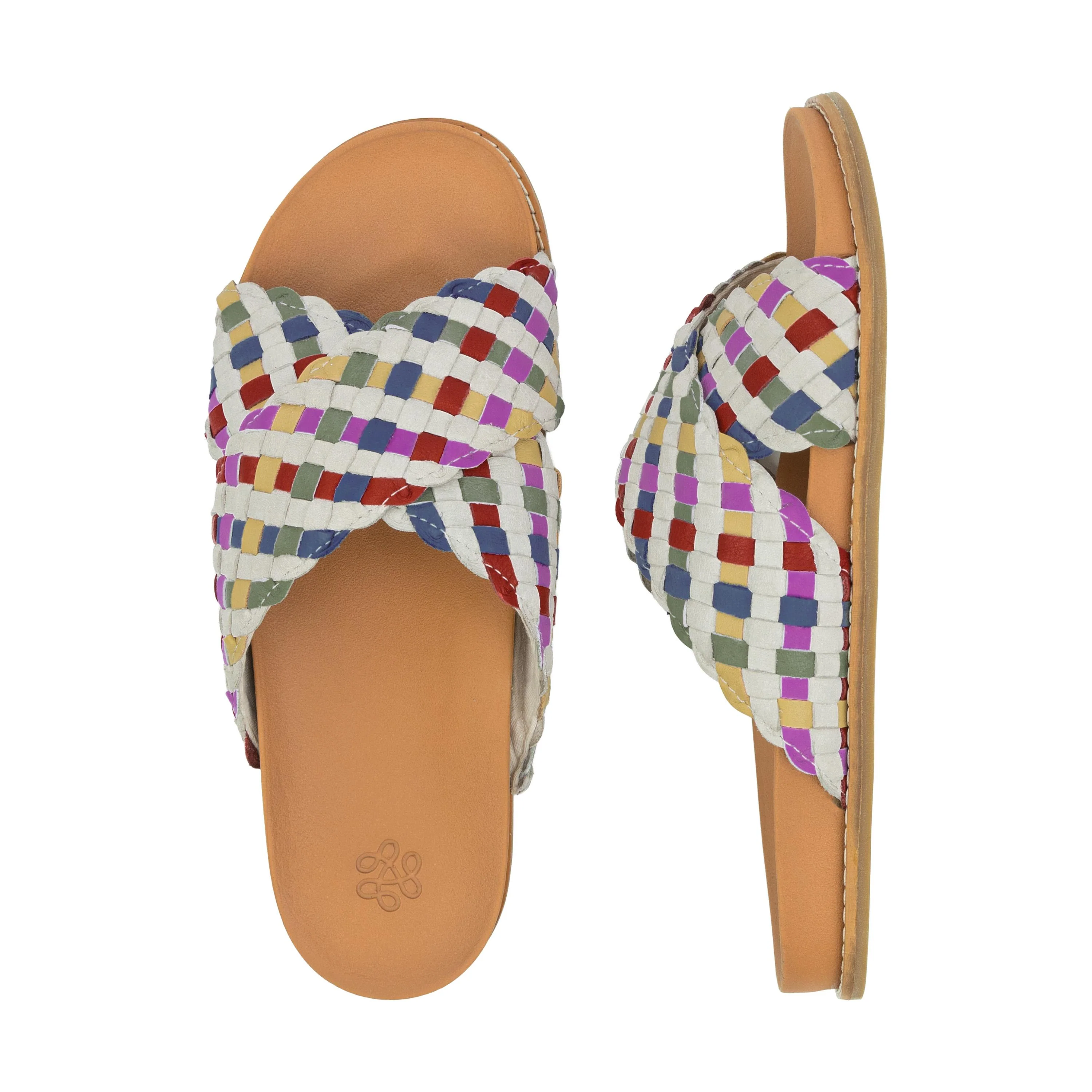Penelope Sandal - Leather - Woven Stone Multi - Image 4