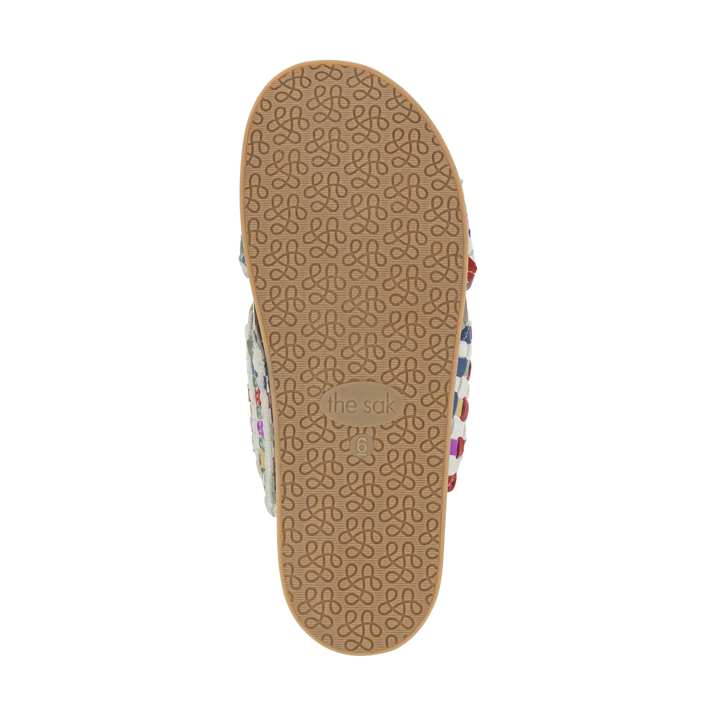 Penelope Sandal - Leather - Woven Stone Multi - Image 5