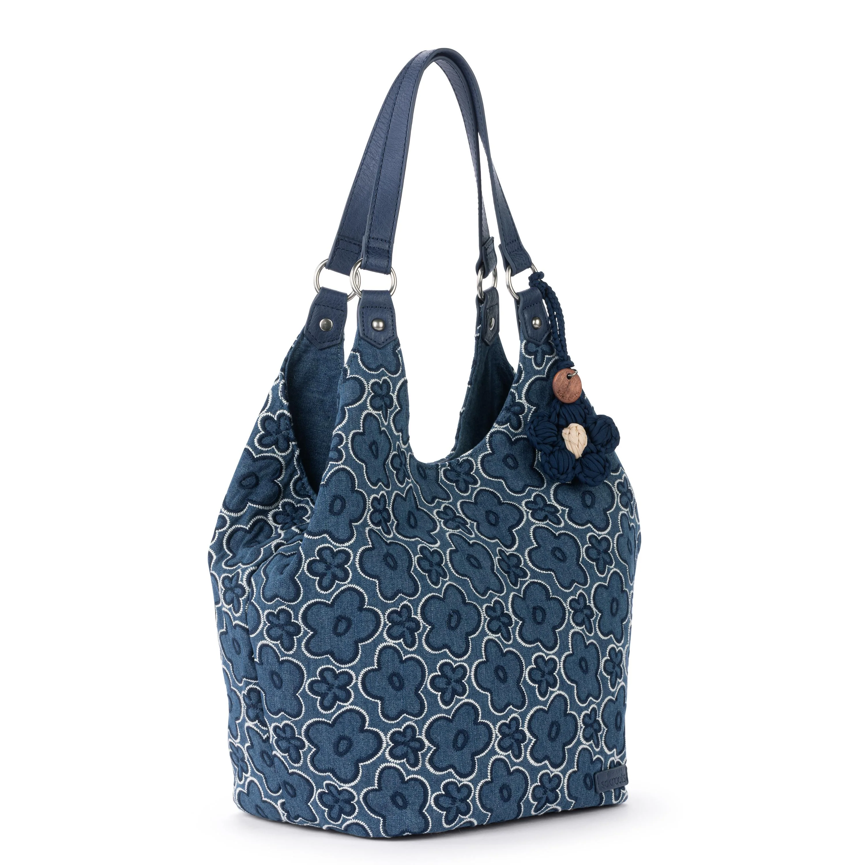 Roma Shopper - Denim - Denim Retro Flower - Image 2