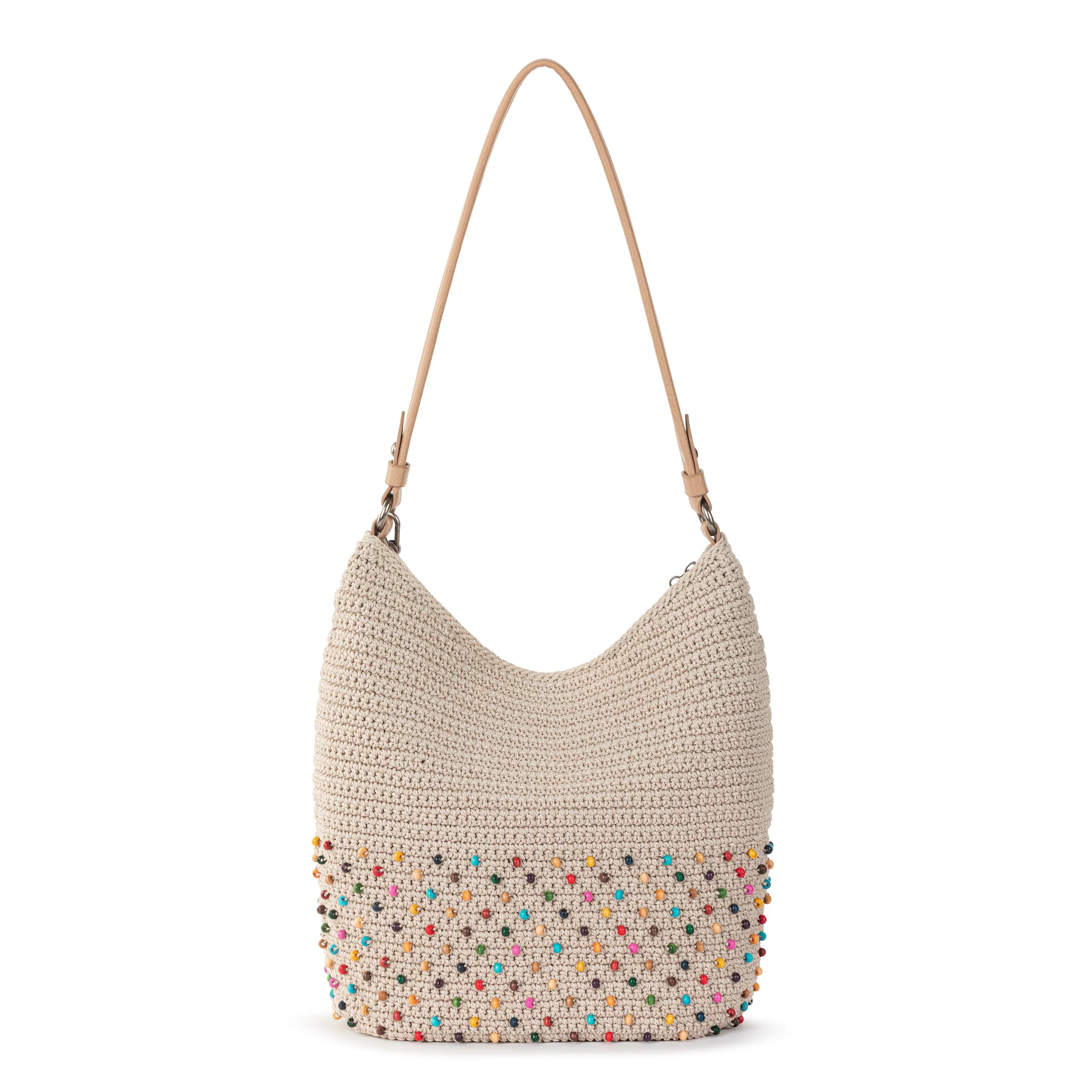 Sequoia Hobo - Hand Crochet - Ecru Multi Beads - Image 5