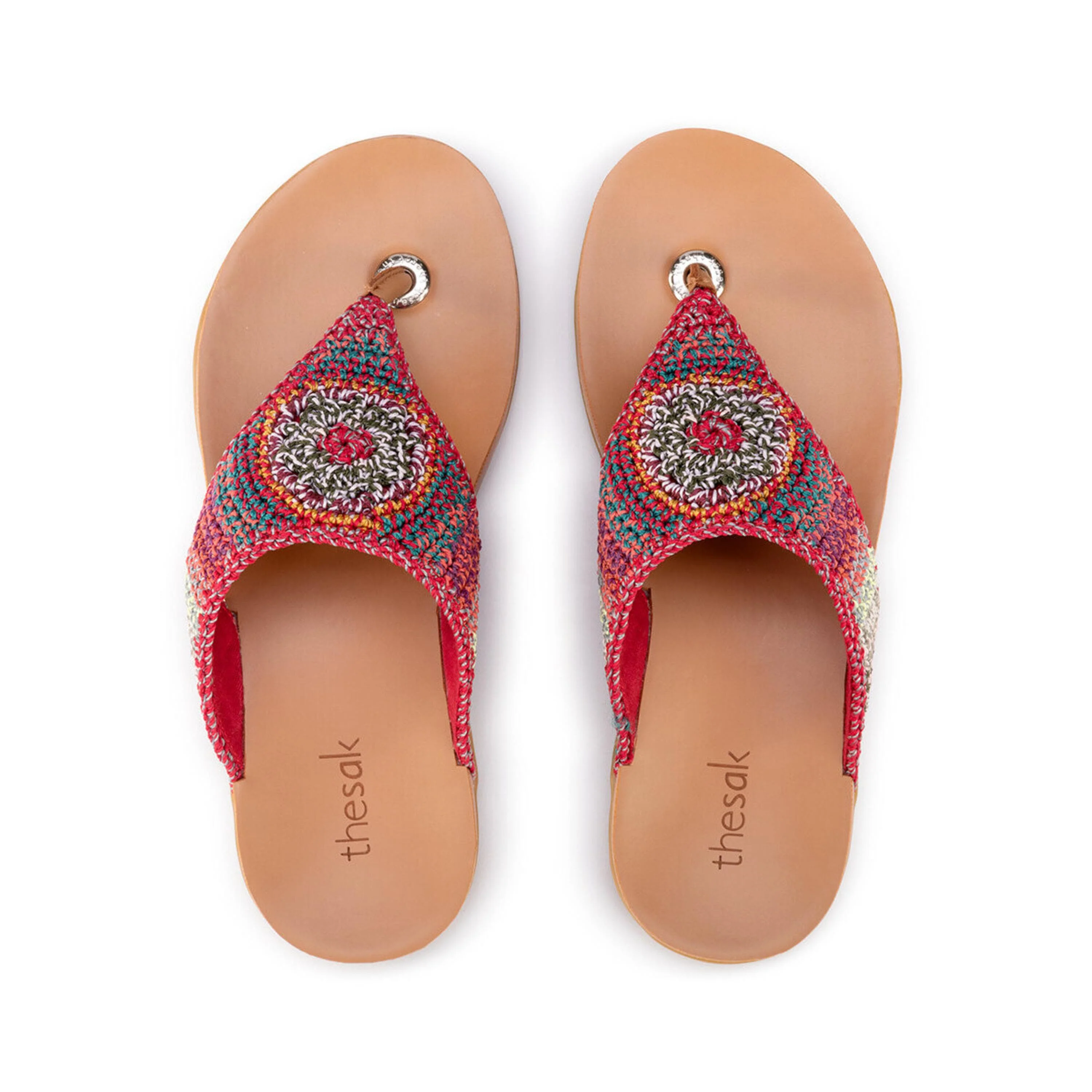Shana Sandal - Hand Crochet - Sunset Stripe
