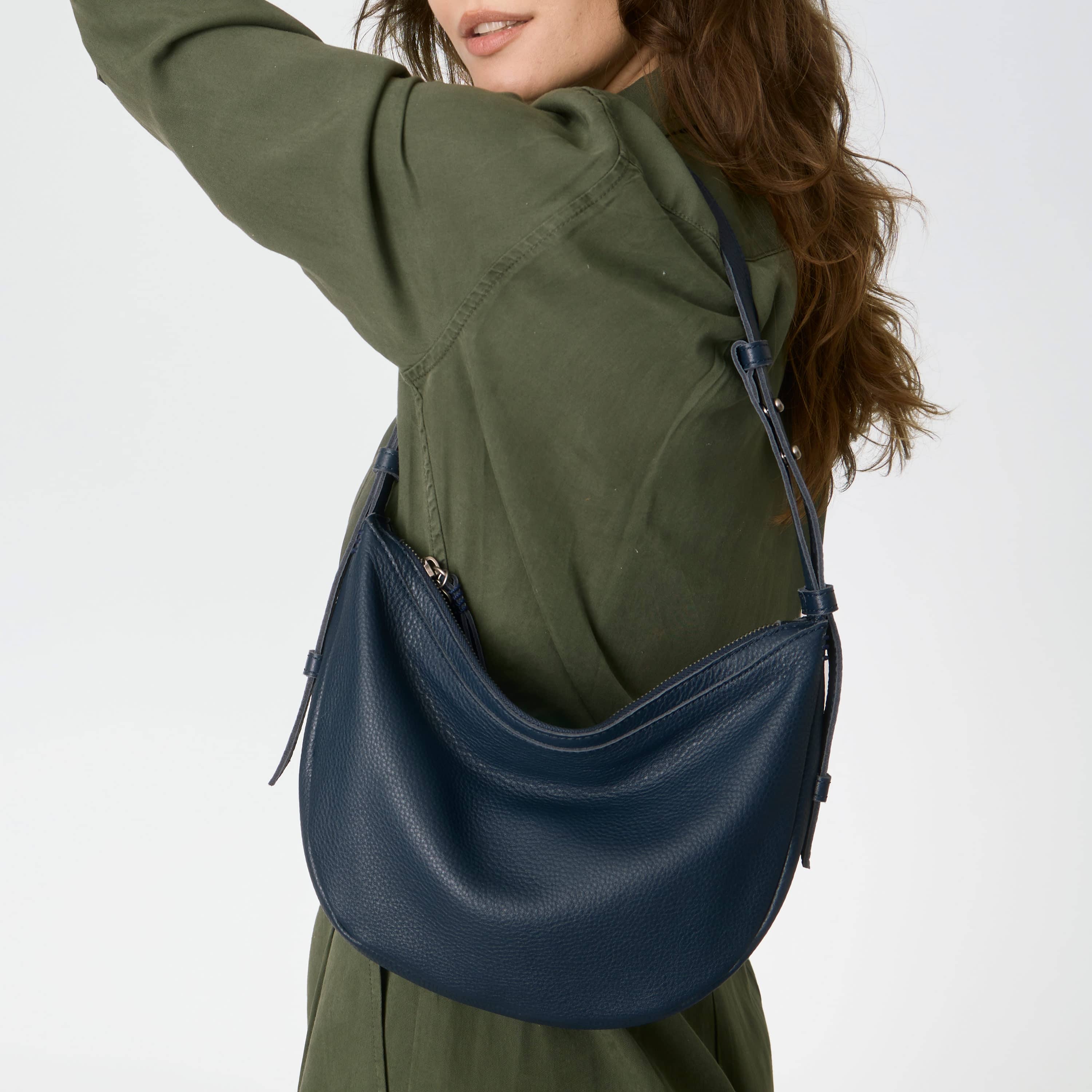 Tess Shoulder Bag - Leather - Indigo - Image 2