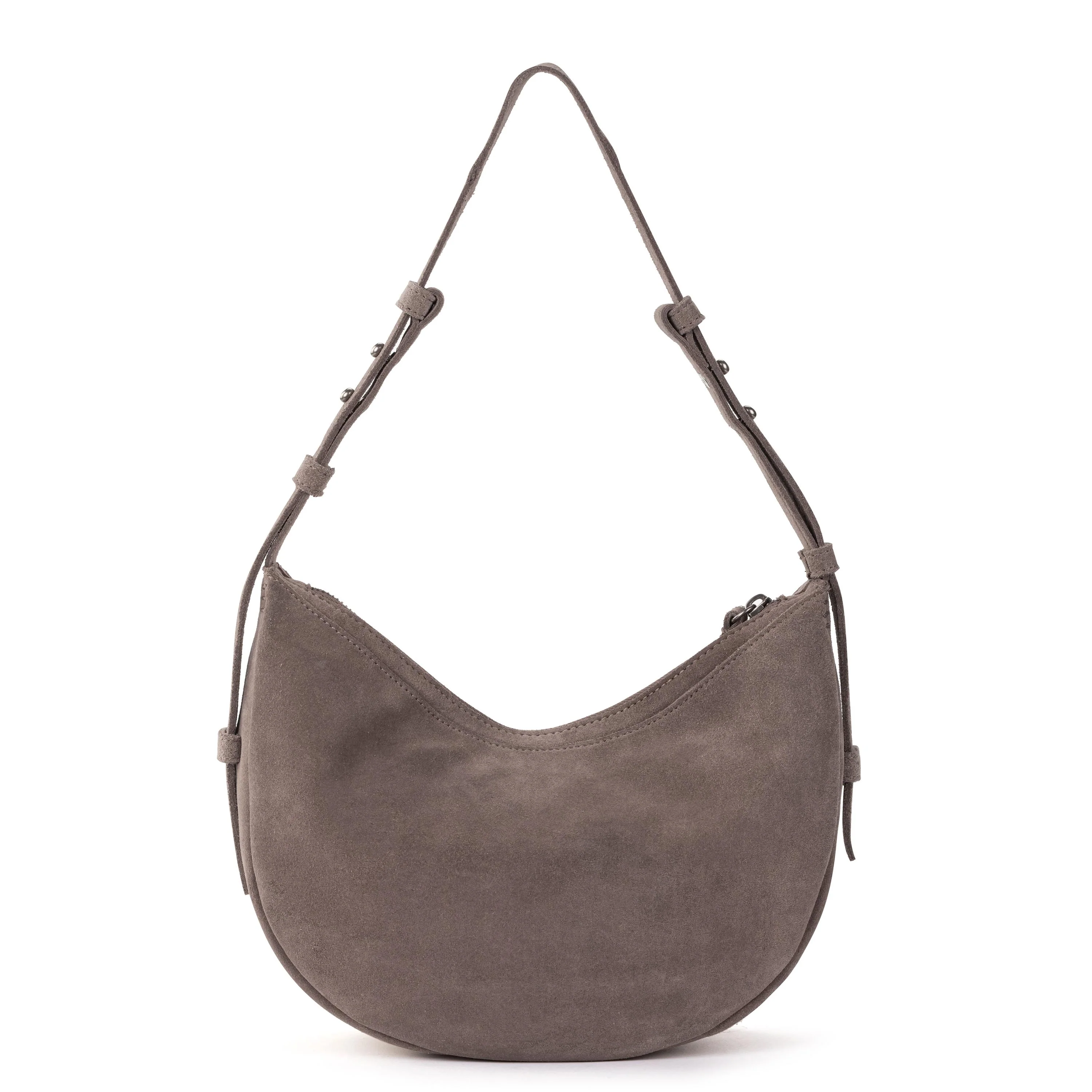 Tess Shoulder Bag - Leather - Mushroom Suede - Image 5