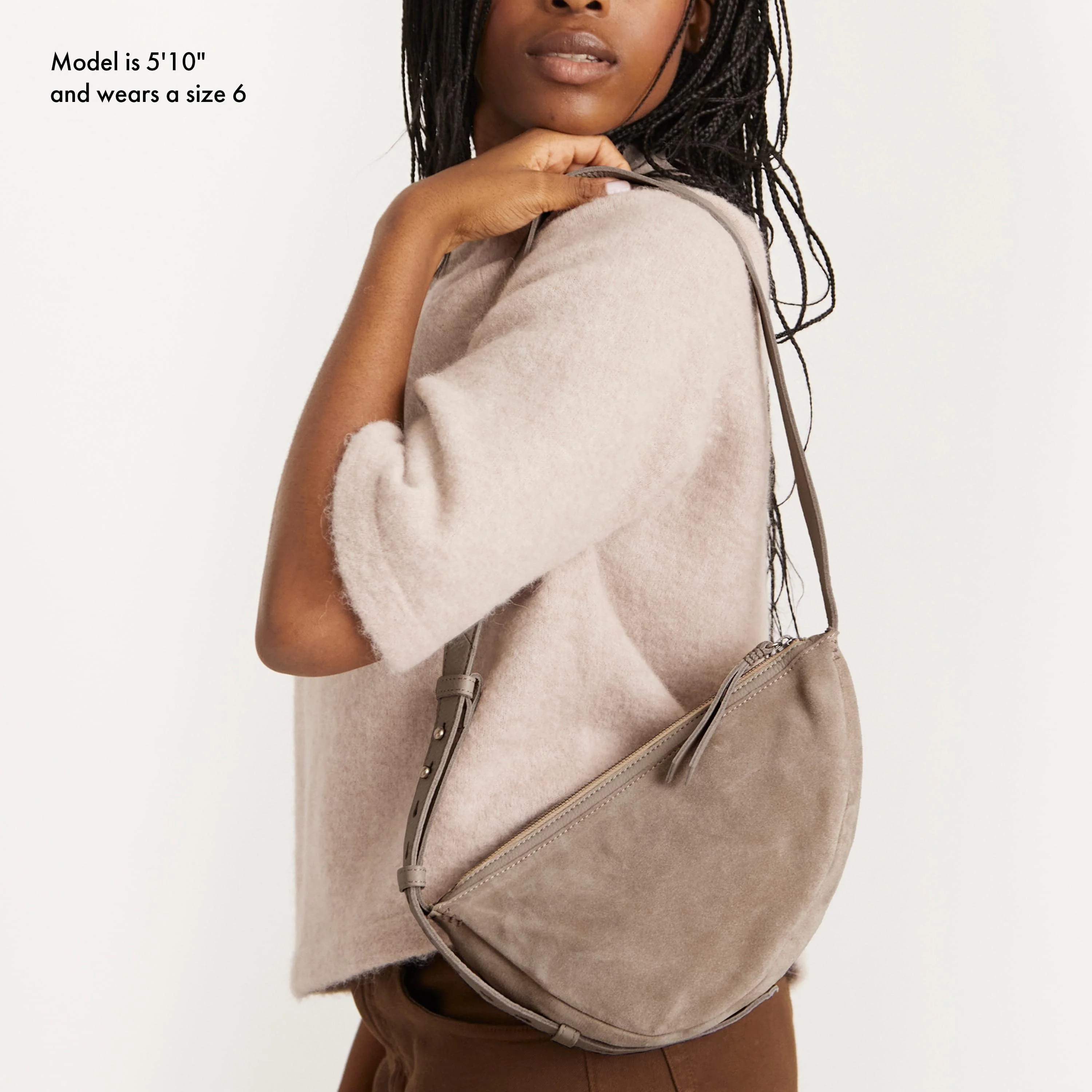 Tess Sling - Leather - Sand Suede Block - Image 2