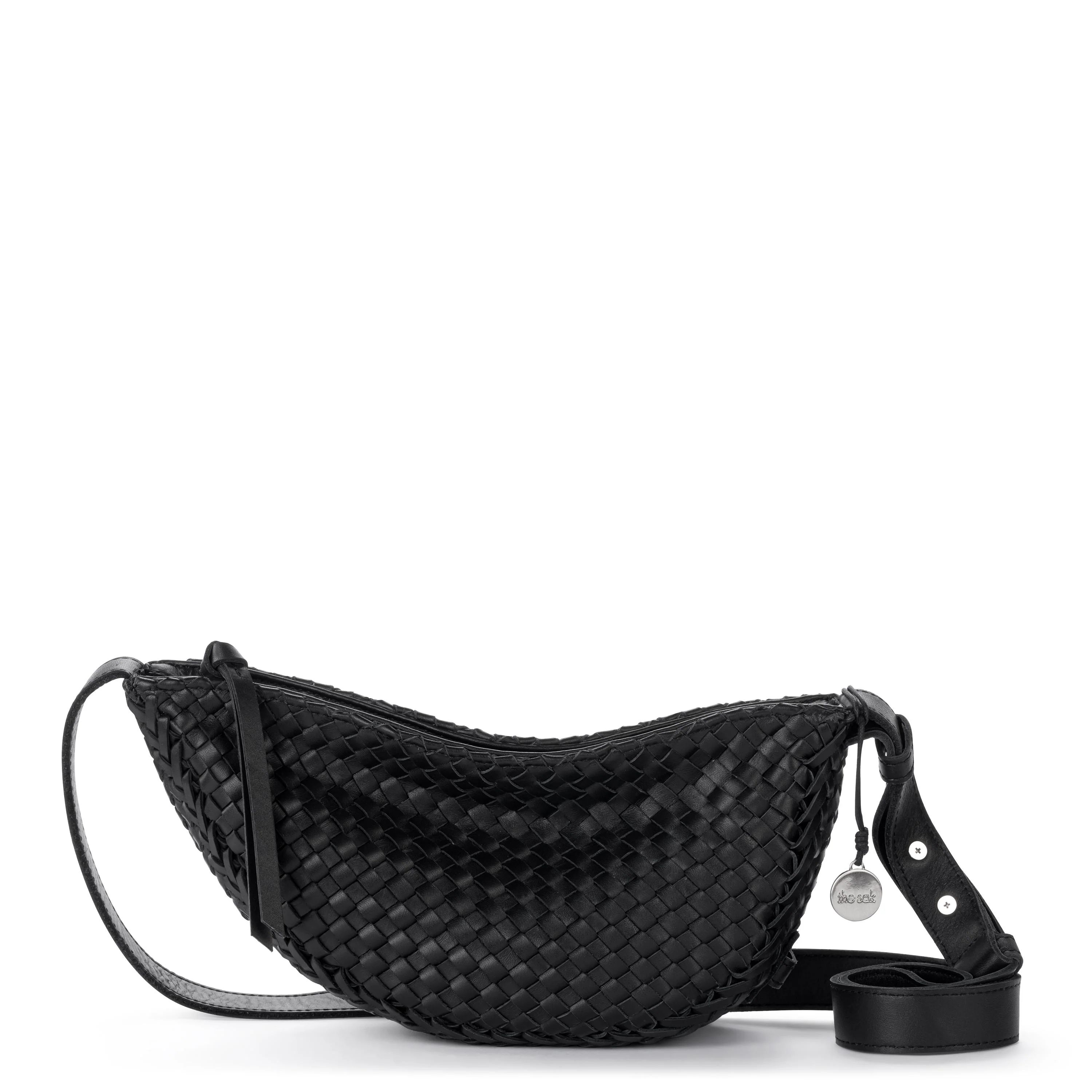 Tess Sling - Leather - Woven Black