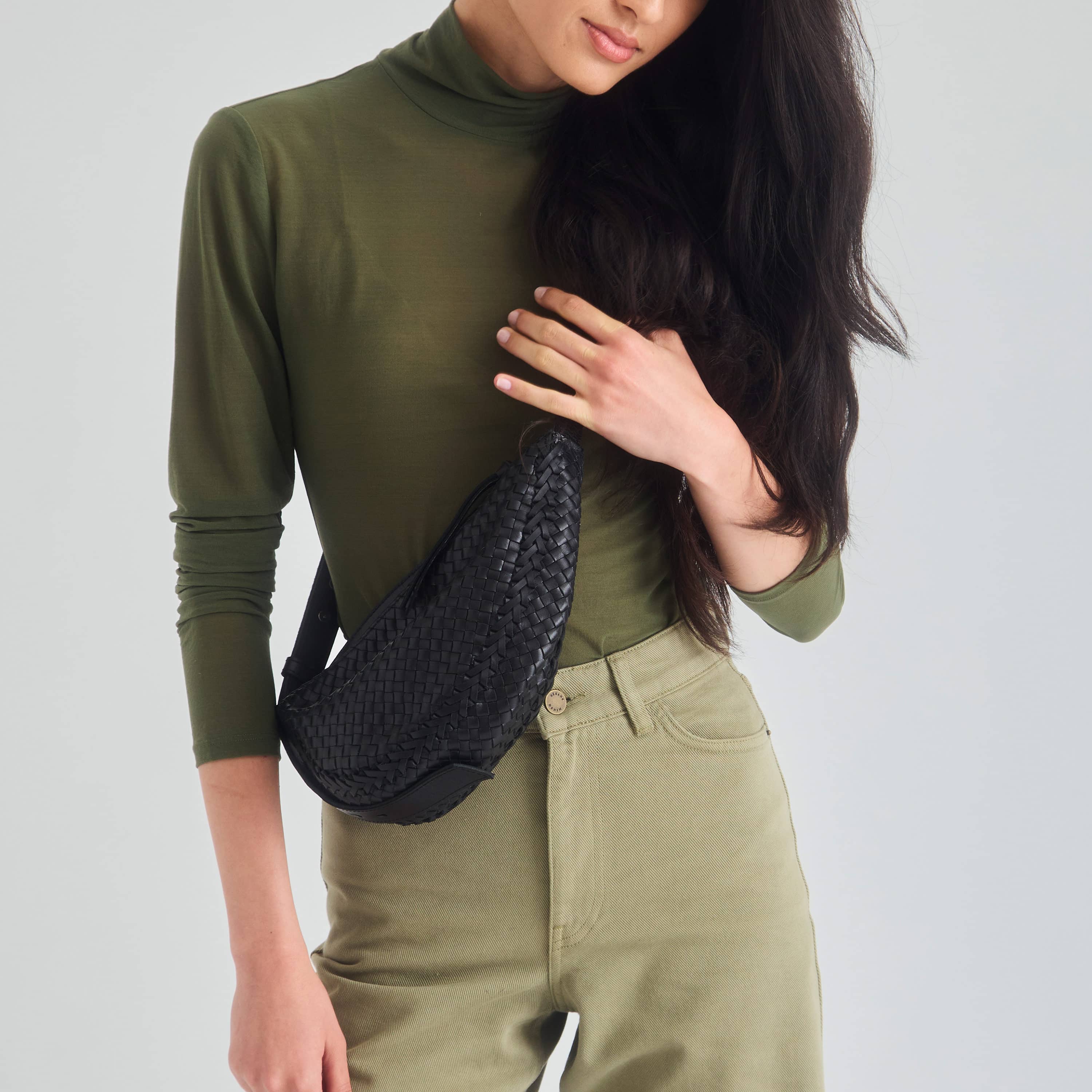Tess Sling - Leather - Woven Black - Image 2