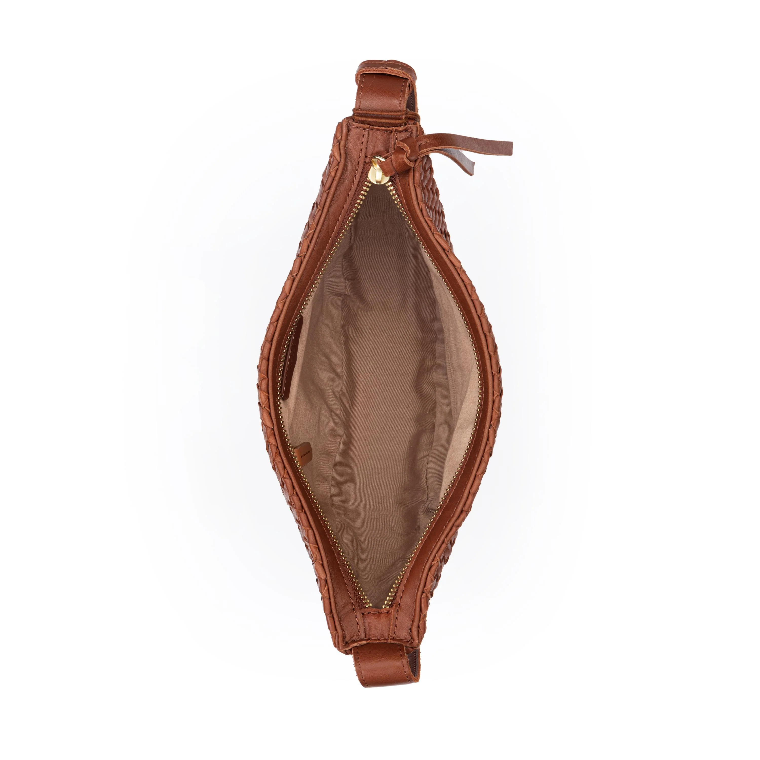 Tess Sling - Leather - Woven Cognac - Image 5