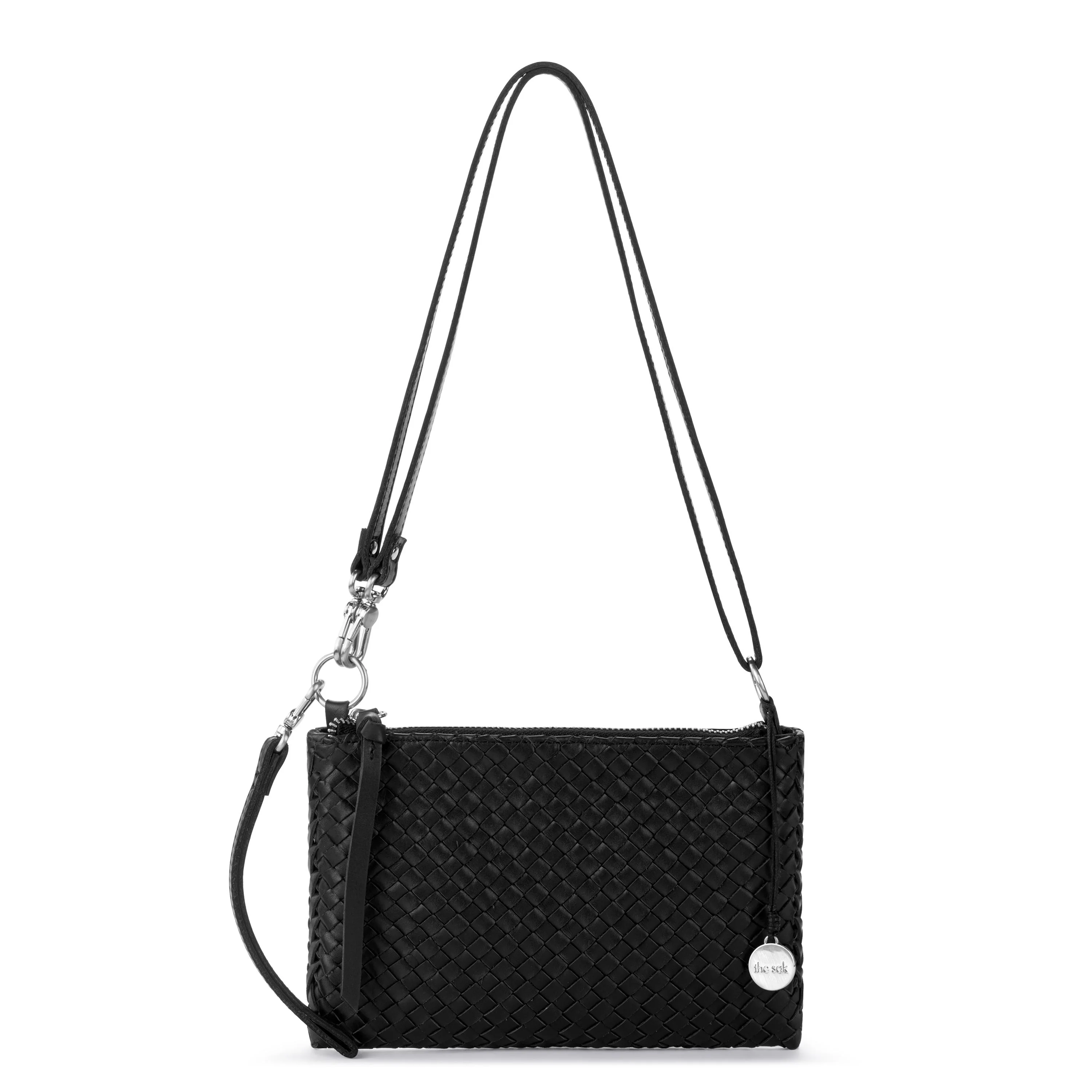 Vita Convertible Wristlet - Leather - Black Woven