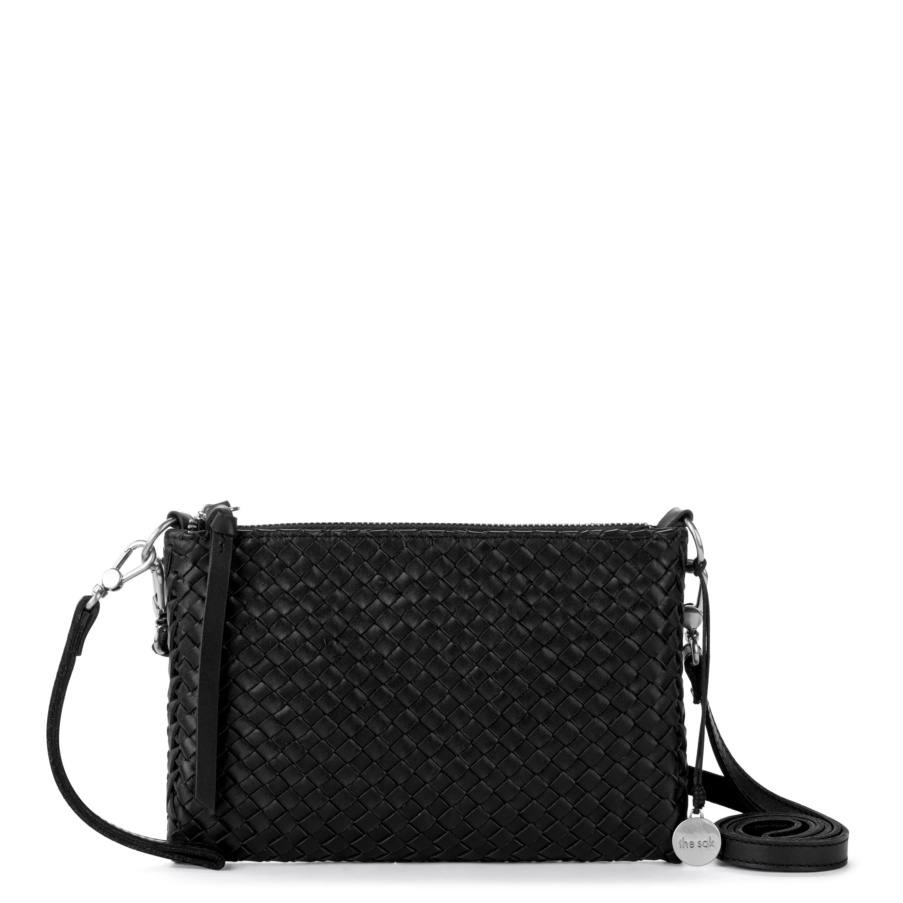 Vita Convertible Wristlet - Leather - Black Woven - Image 2