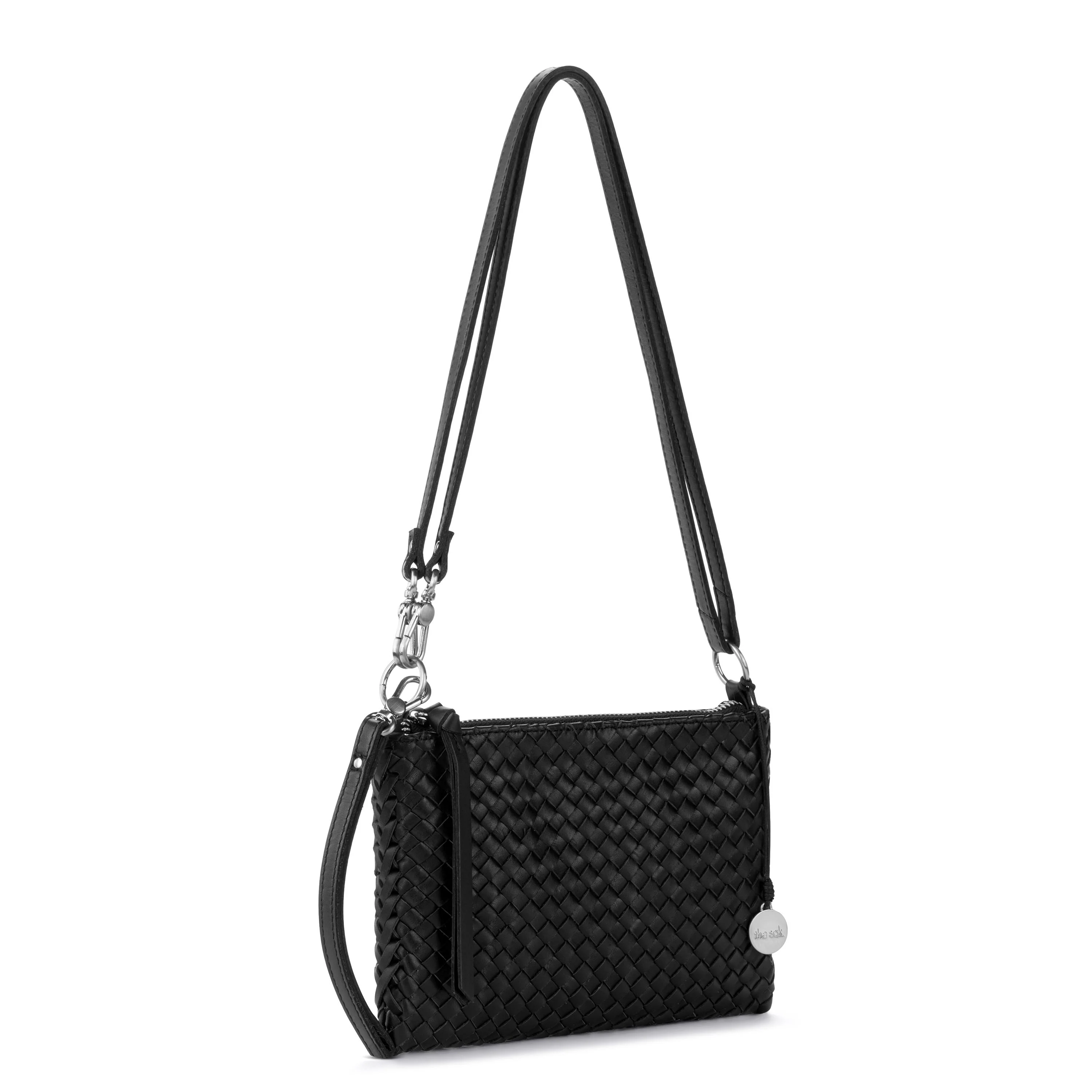 Vita Convertible Wristlet - Leather - Black Woven - Image 3