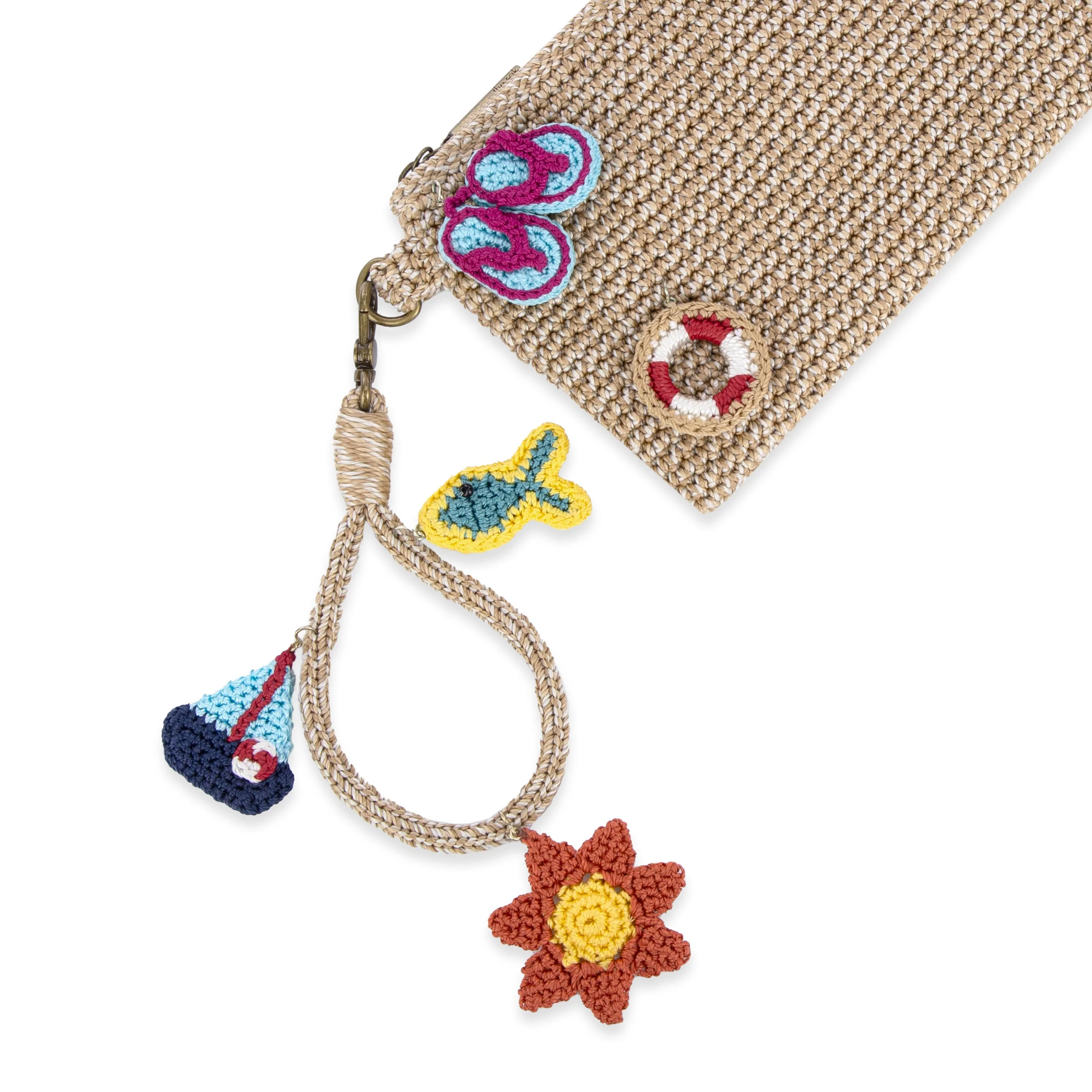 Vita Wristlet - Hand Crochet - Bamboo Static - Image 5