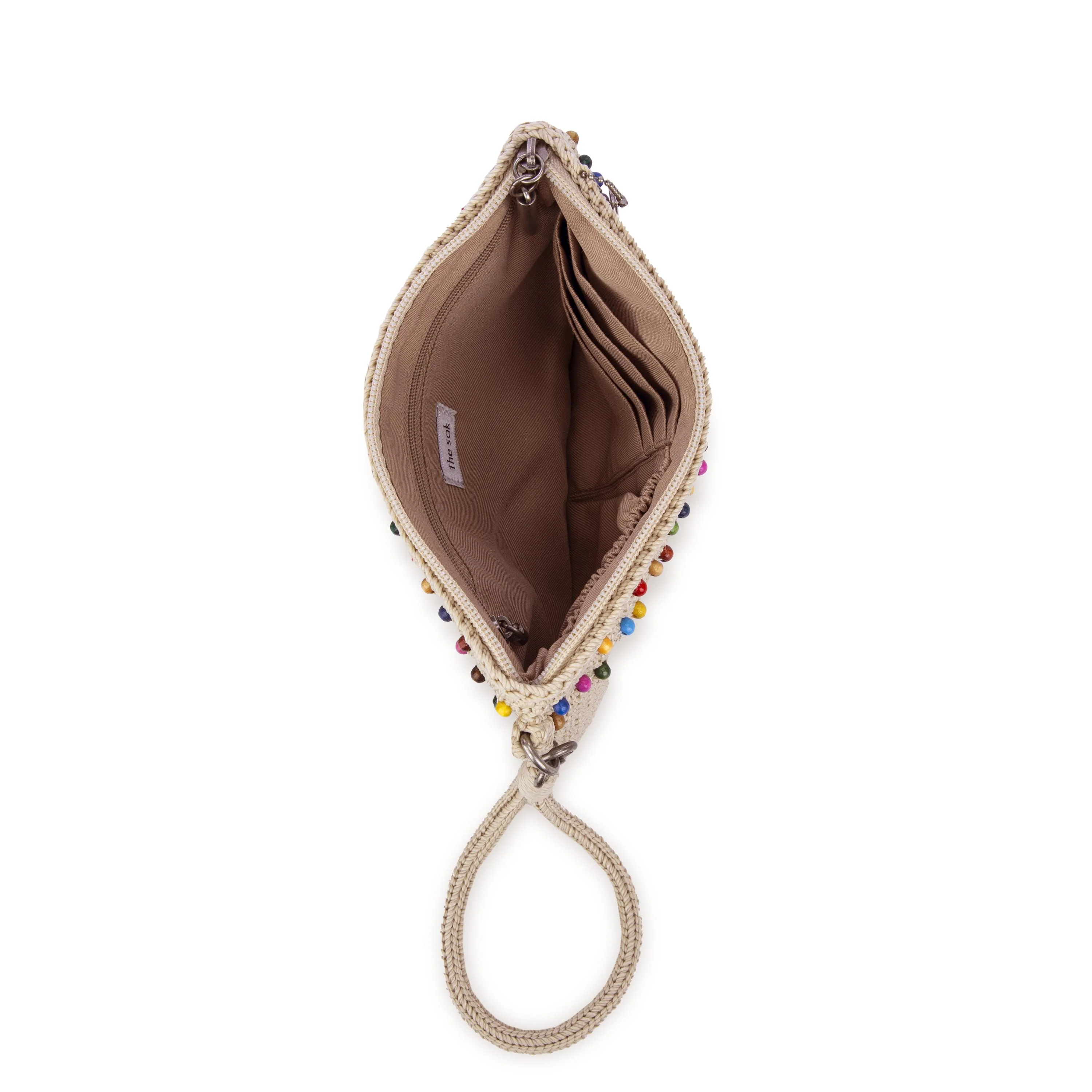 Vita Wristlet - Hand Crochet - Ecru Multi Beads - Image 4