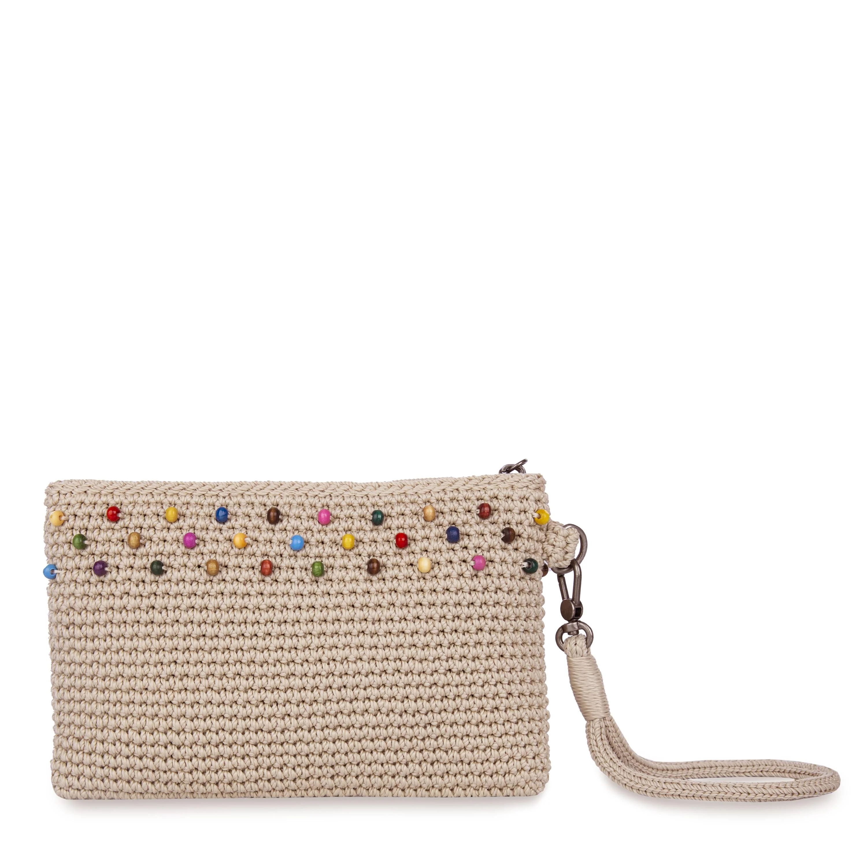 Vita Wristlet - Hand Crochet - Ecru Multi Beads - Image 5