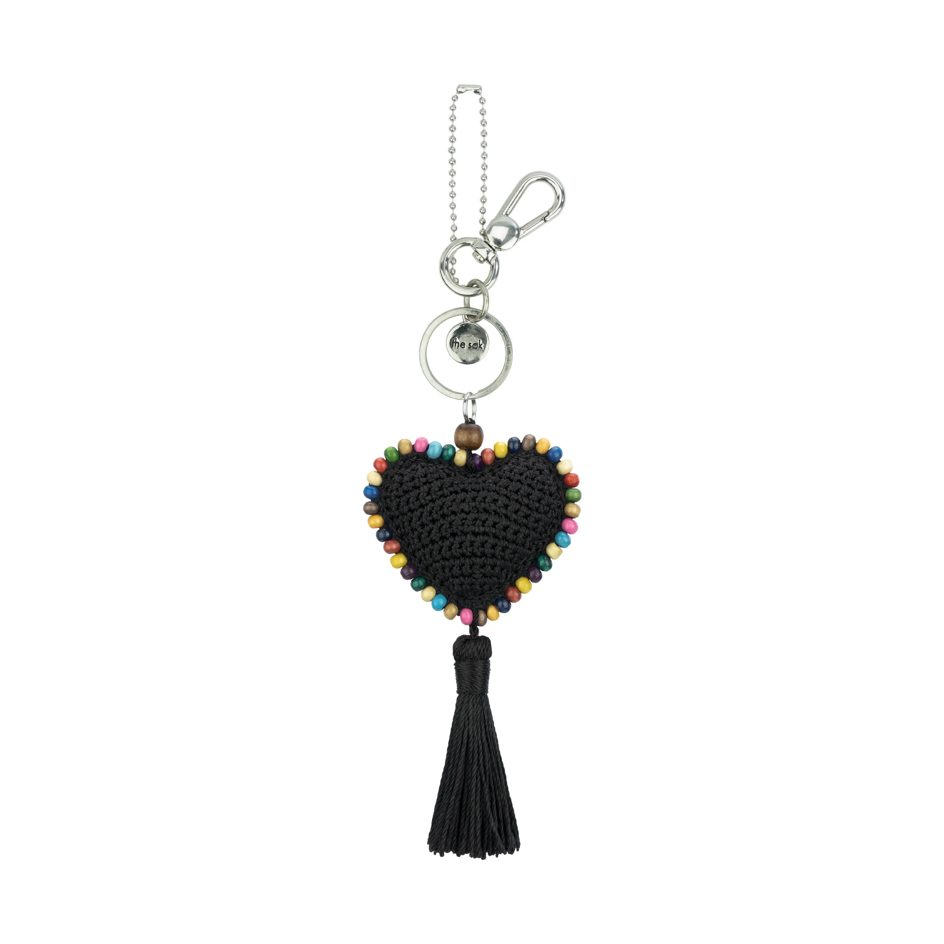 Yarnicharmz Dangle - Hand Crochet - Black Heart