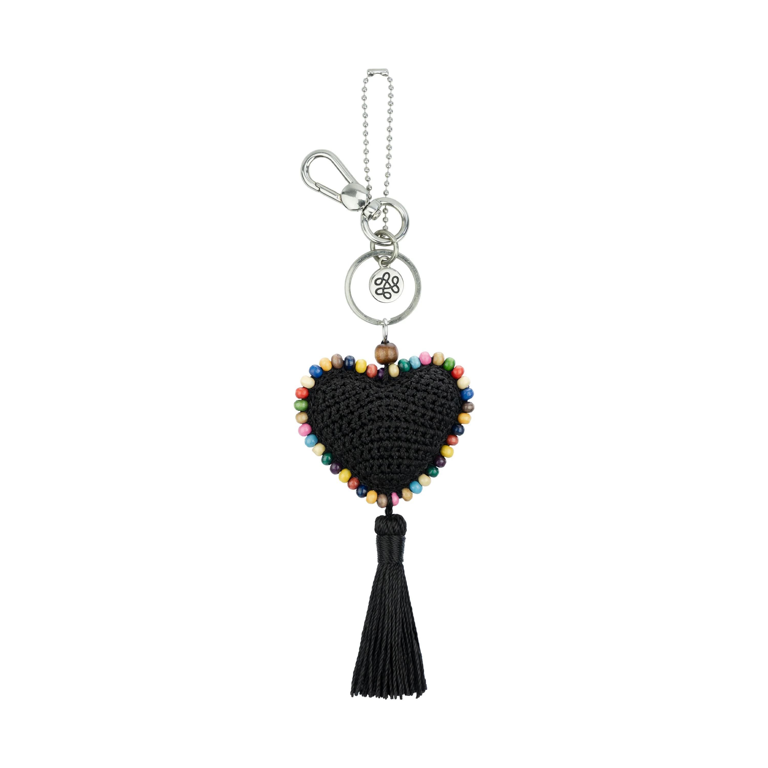 Yarnicharmz Dangle - Hand Crochet - Black Heart - Image 2